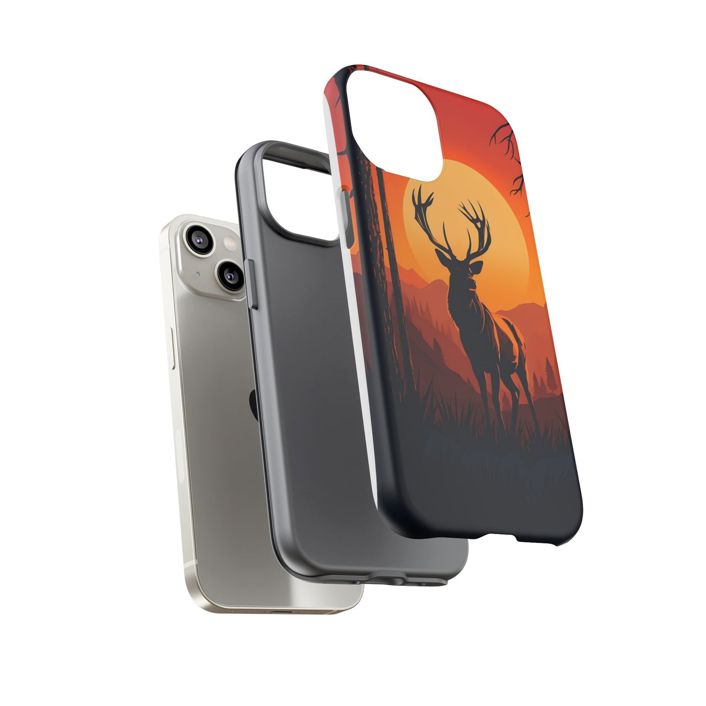 Wildlife Phone Case - Stag and Sunset Design for Nature Lovers