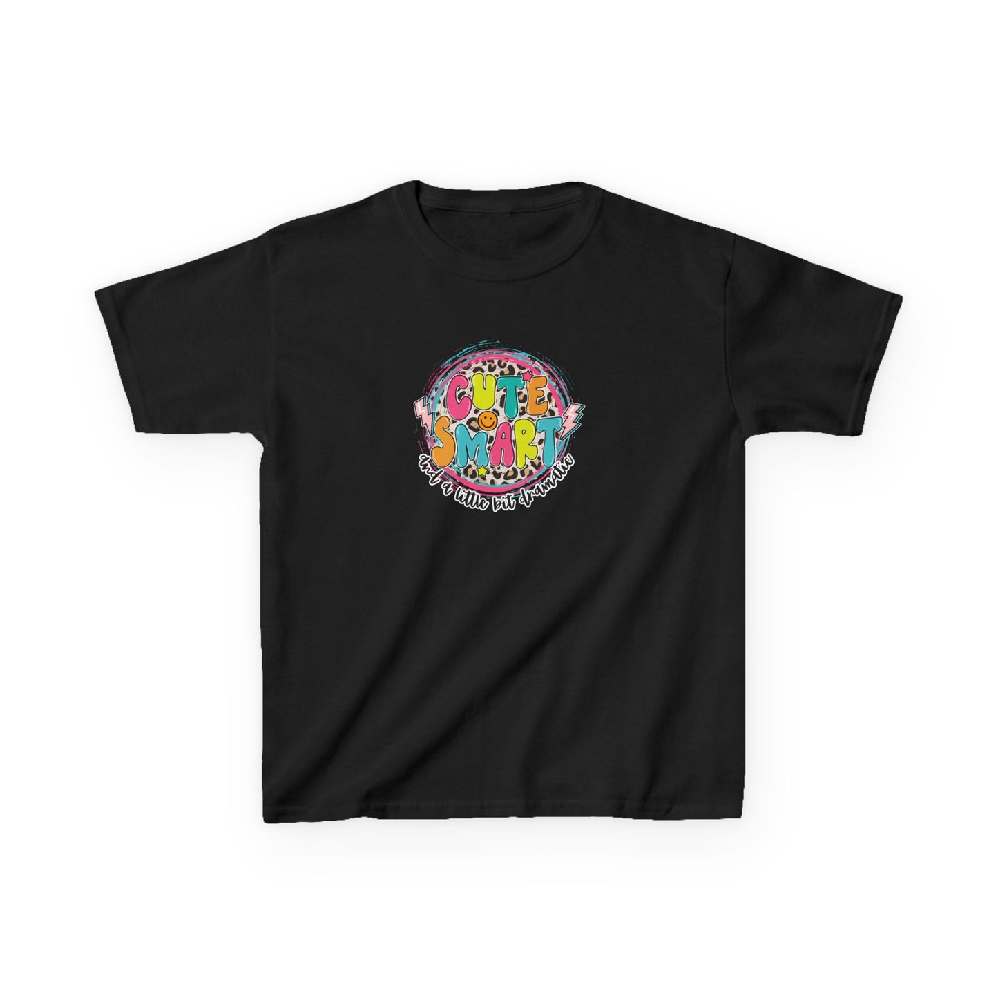 Cute & Smart Kids Heavy Cotton Tee - Fun Graphic T-Shirt for Children