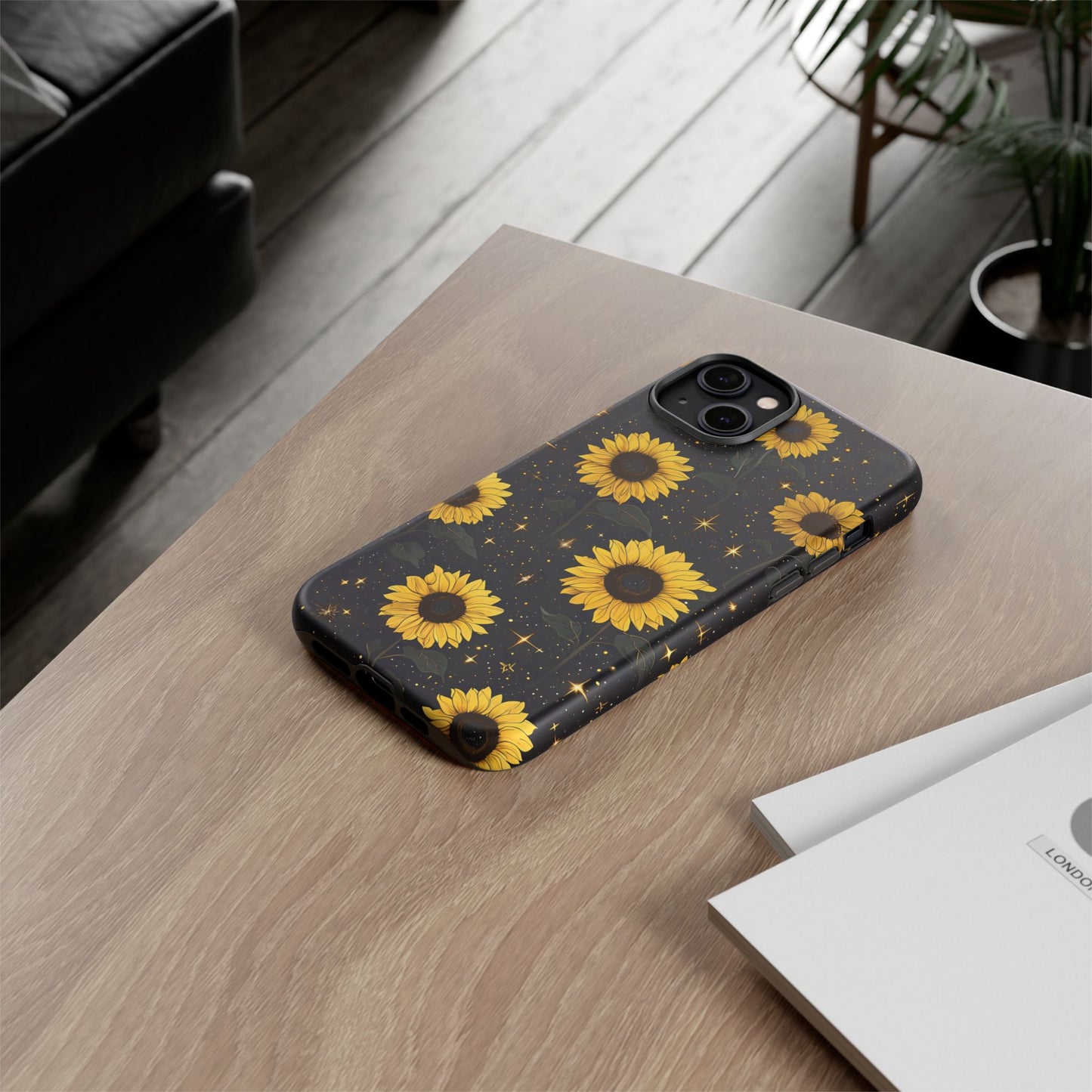 Sunflower Galaxy Tough Case - Durable Phone Cover with Floral Design