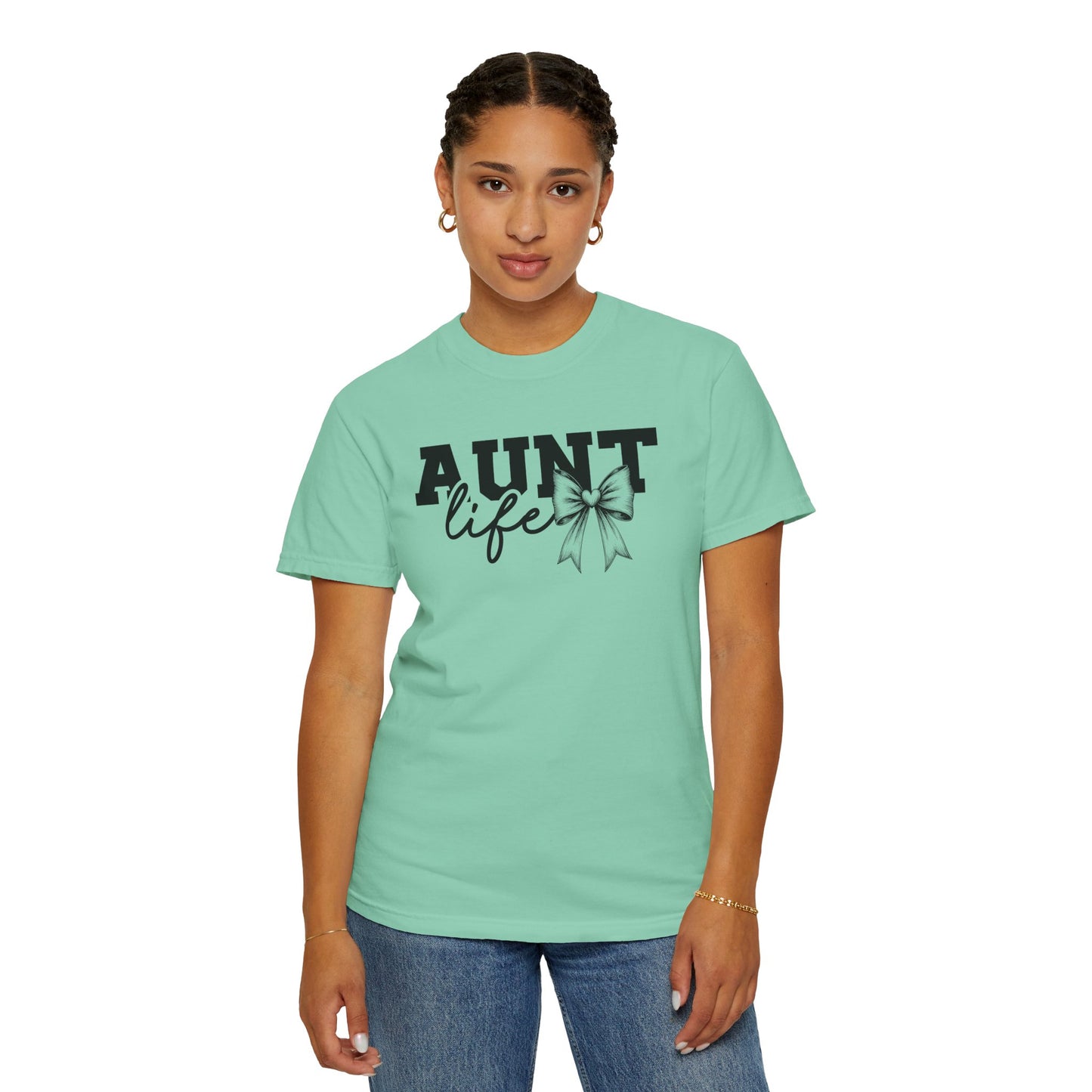 AUNT Life Garment-Dyed T-Shirt - Perfect Gift for Aunts