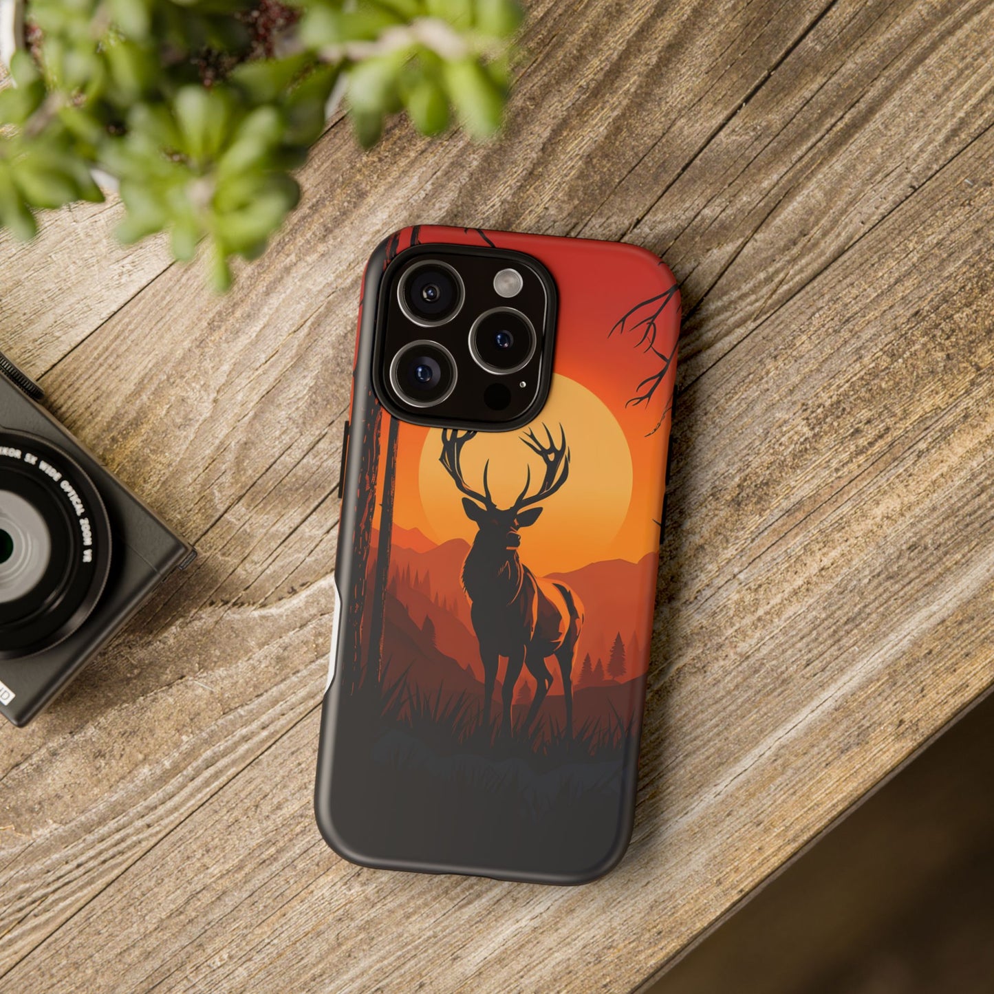 Wildlife Phone Case - Stag and Sunset Design for Nature Lovers
