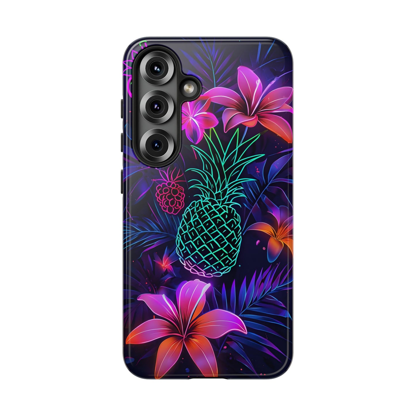 Tough Cases - Tropical Neon Floral iPhone Case