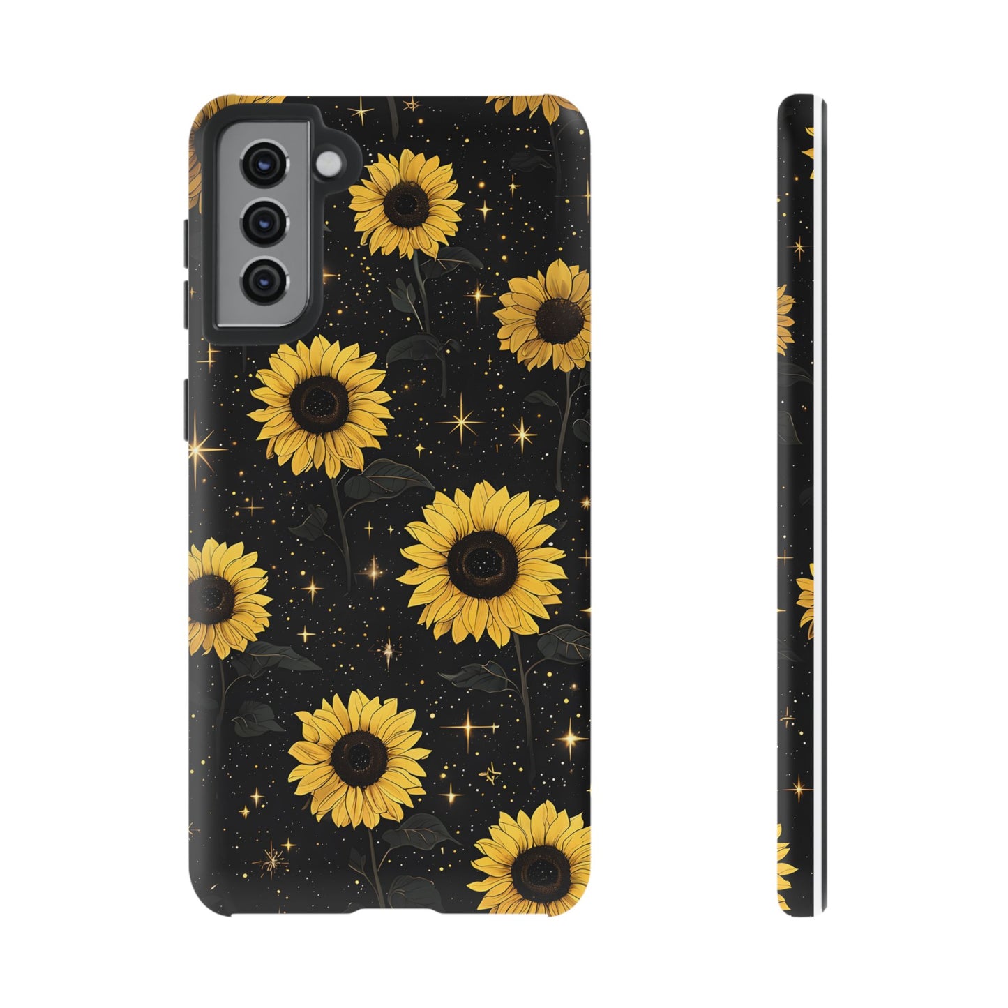 Sunflower Galaxy Tough Case - Durable Phone Cover with Floral Design