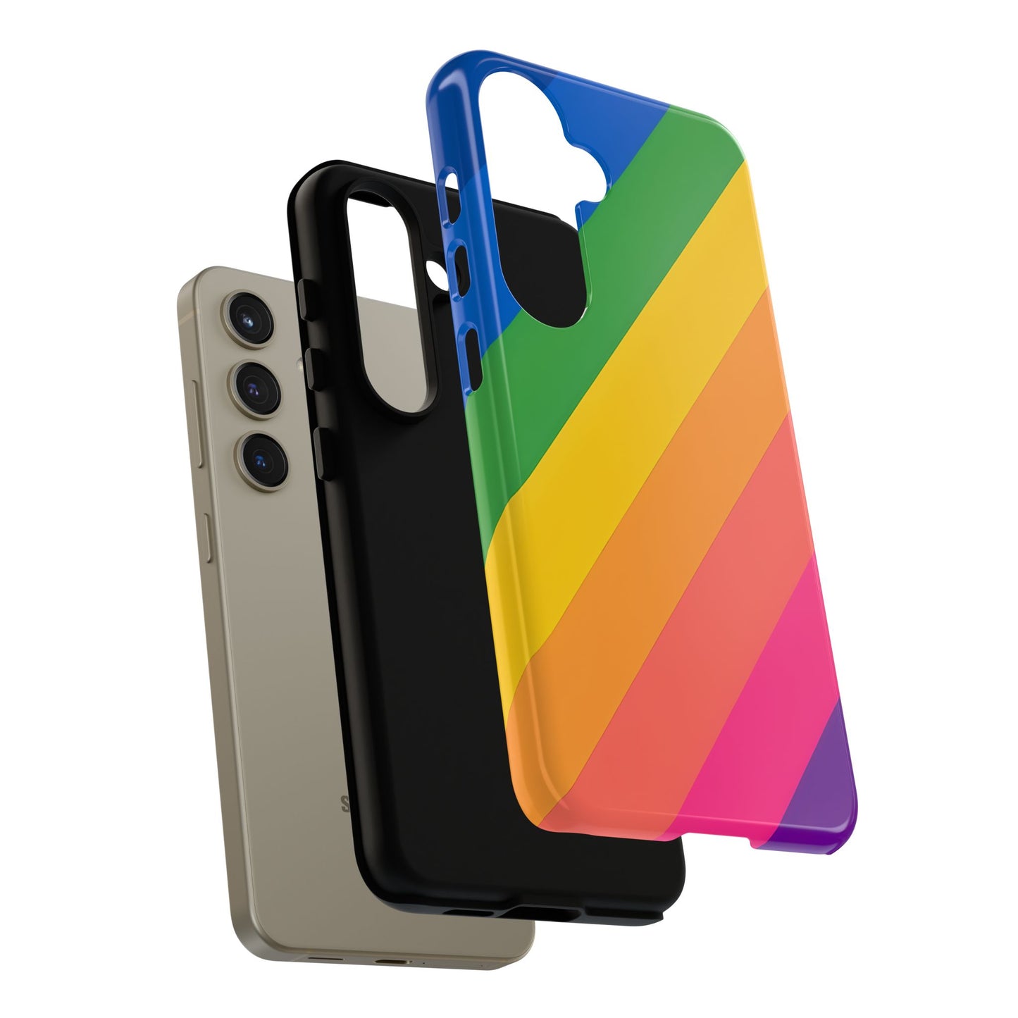 Vibrant Rainbow Phone Case - Tough & Stylish