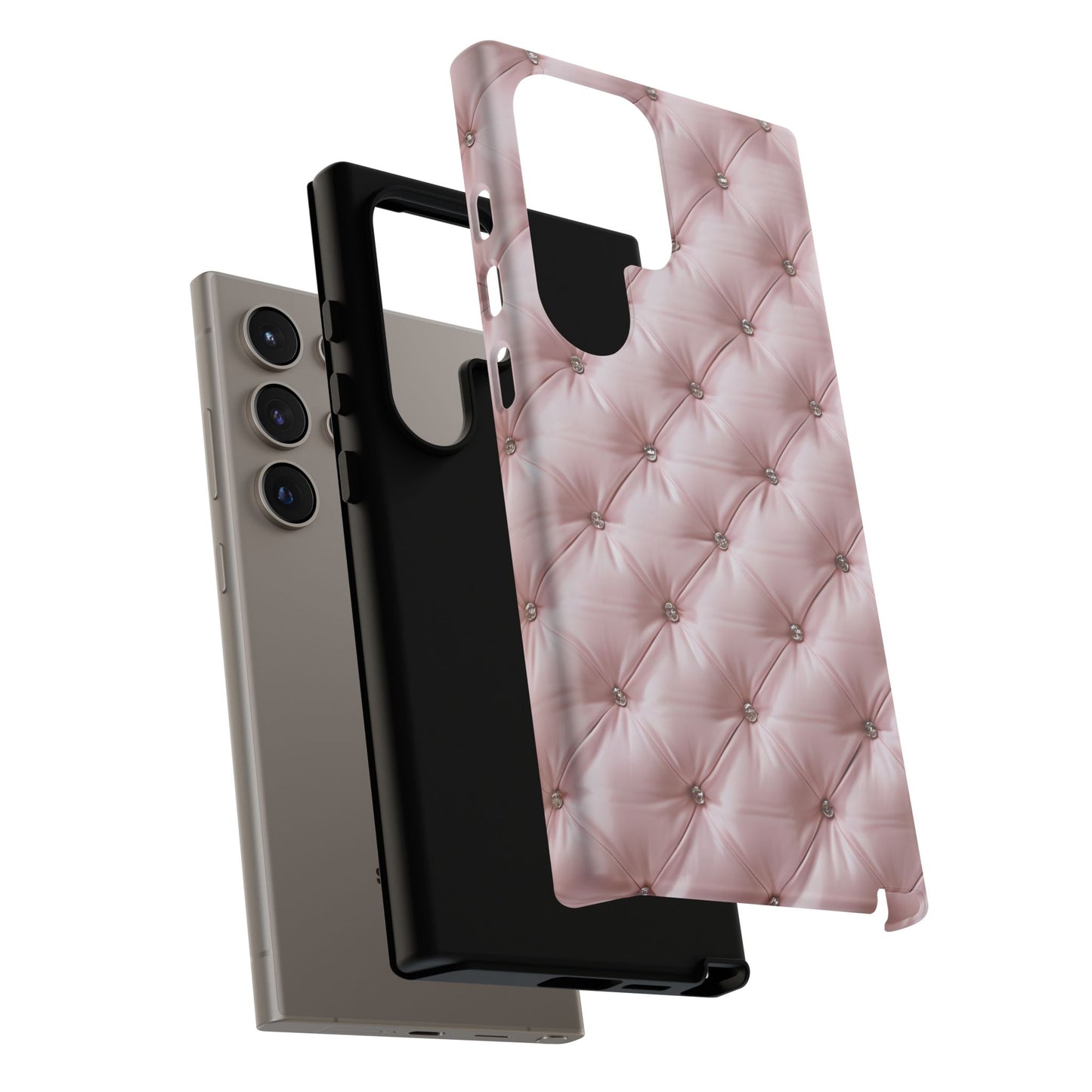 Luxury Pink Quilted Phone Case - Tough Cases for Stylish Protection