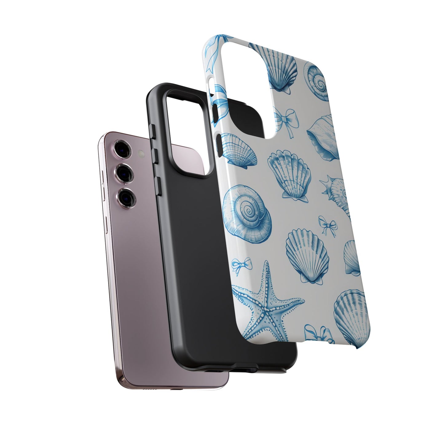 Coquette-Coastal Ocean-Themed Phone Case - Seashell and Starfish Design