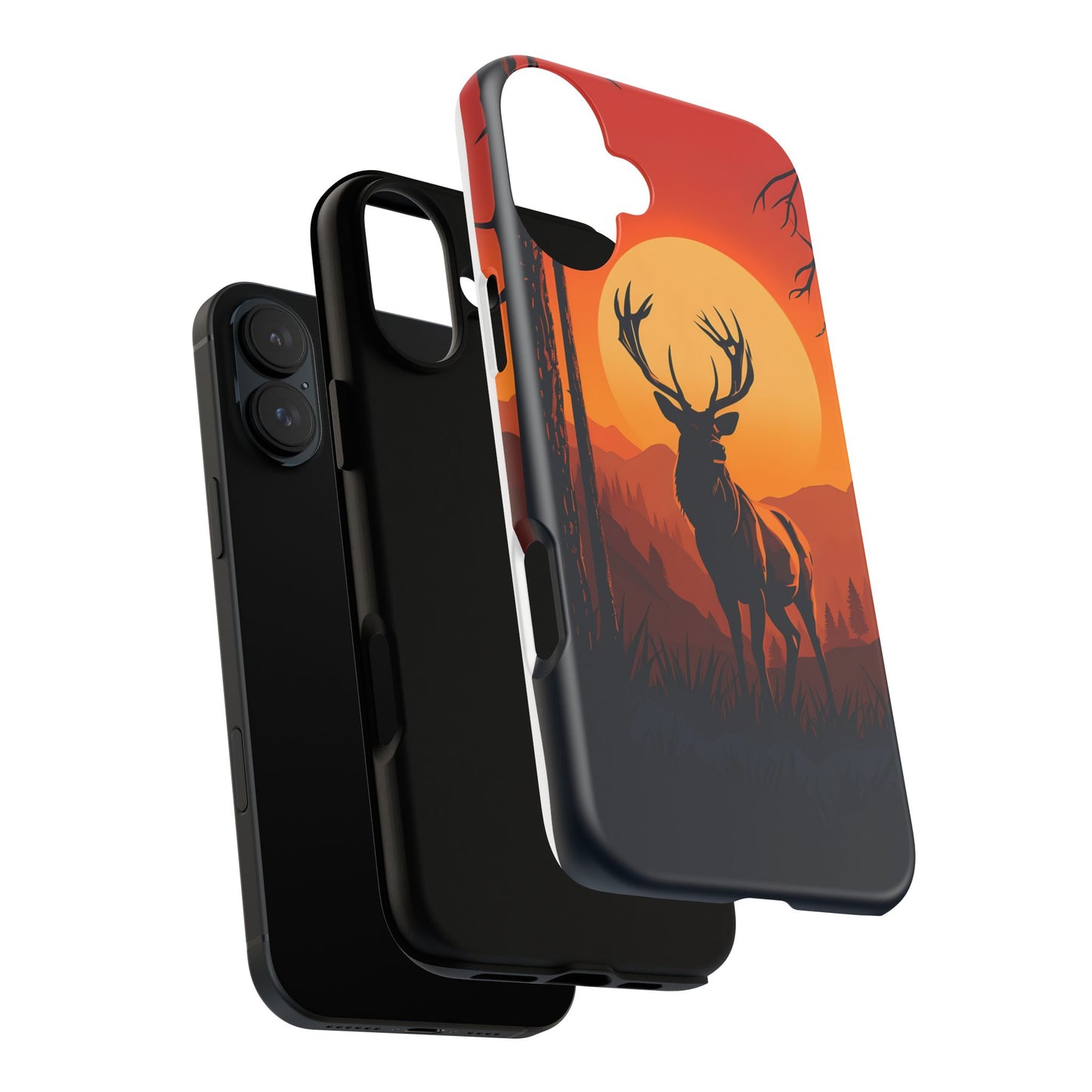 Wildlife Phone Case - Stag and Sunset Design for Nature Lovers