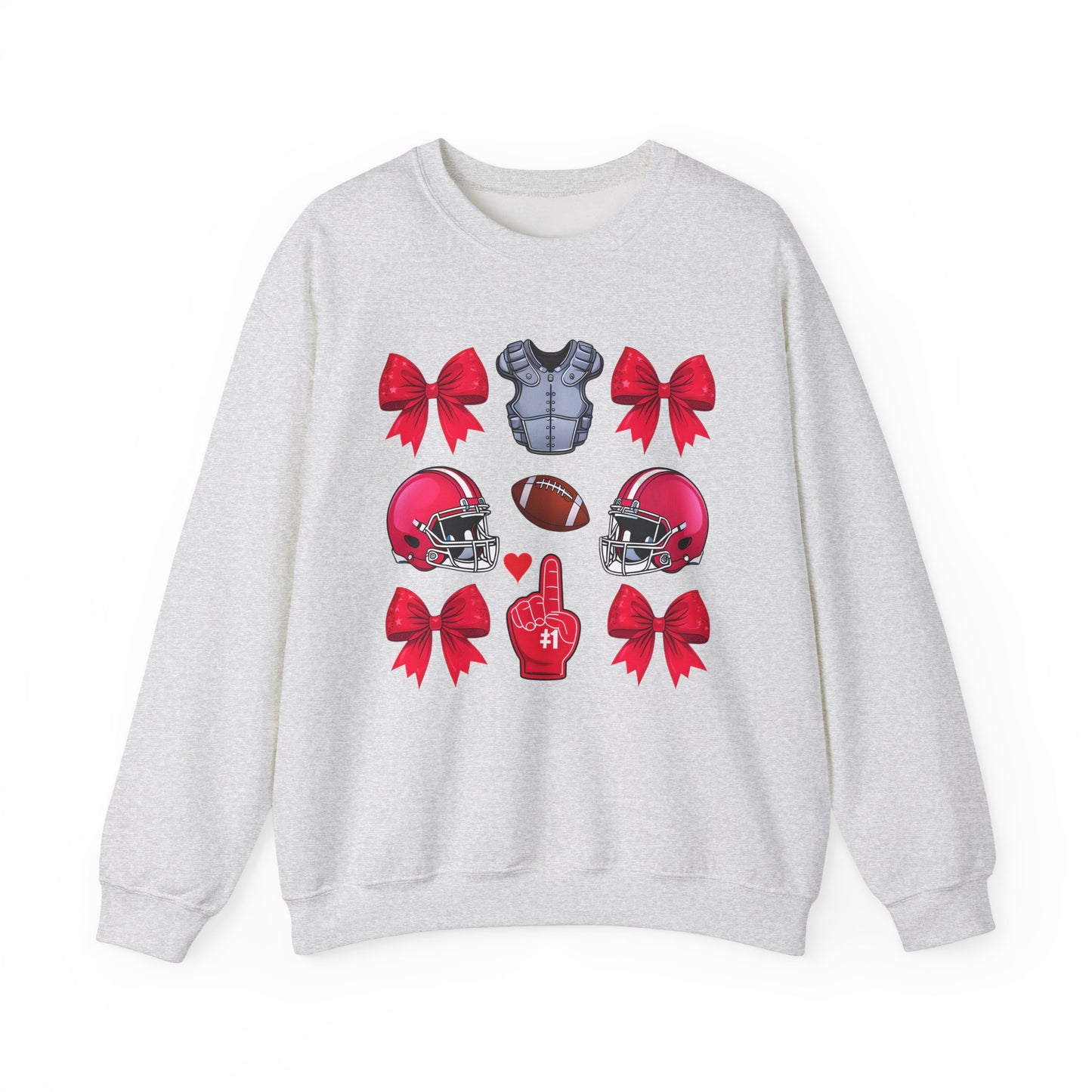 Coquette- Football Cheer Mom Sweatshirt - Football Love Crewneck Top
