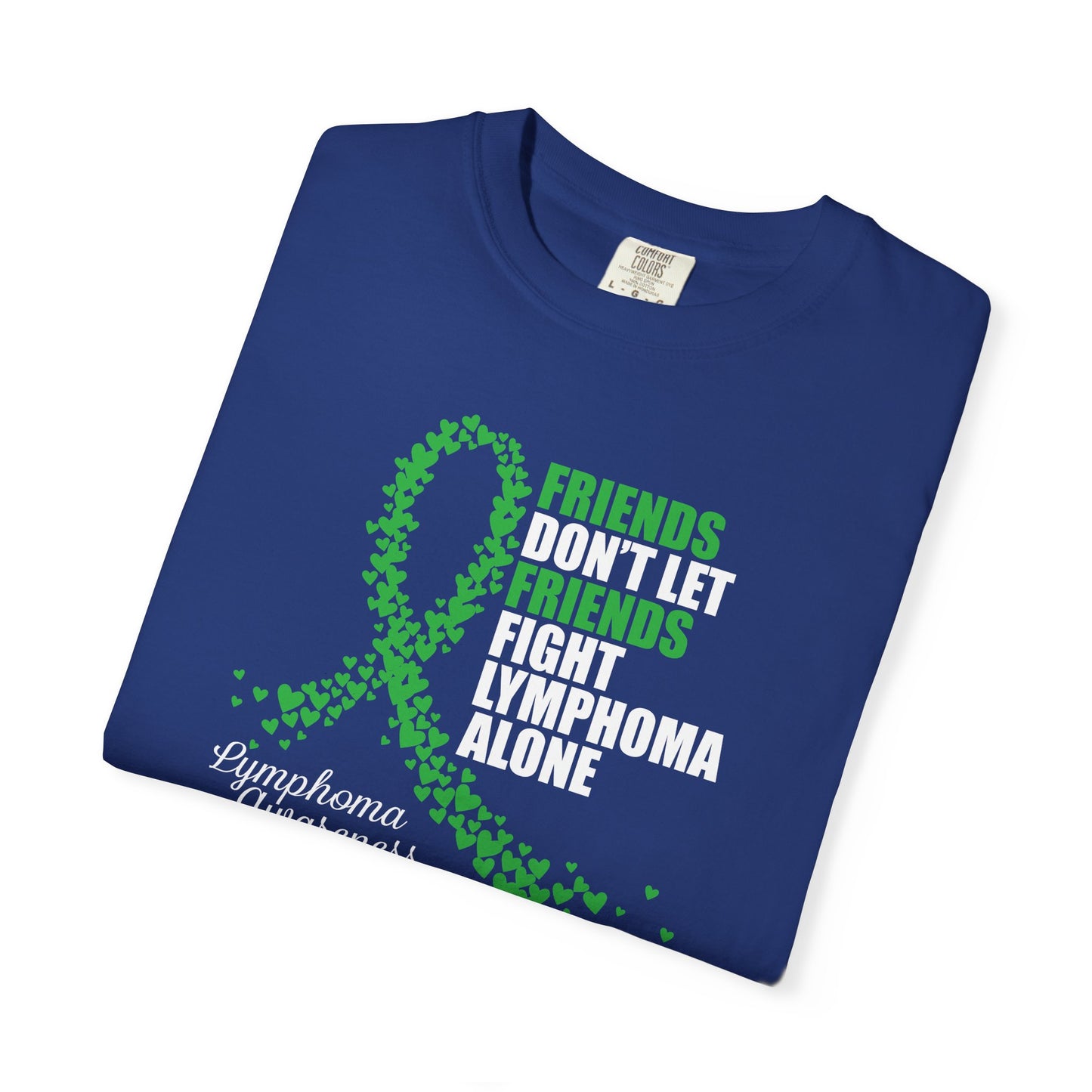 Supportive Lymphoma Awareness T-Shirt, Comfort Tee, Unisex Gift, Pink Ribbon Shirt, Friendship Tee, Cancer Awareness