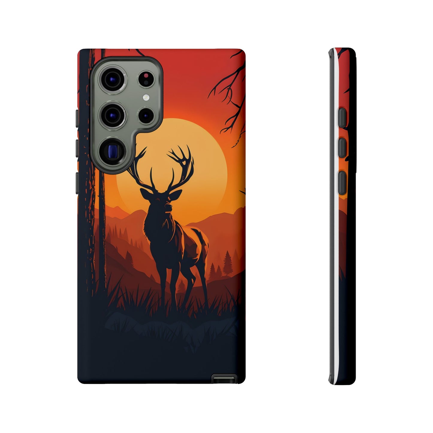 Wildlife Phone Case - Stag and Sunset Design for Nature Lovers