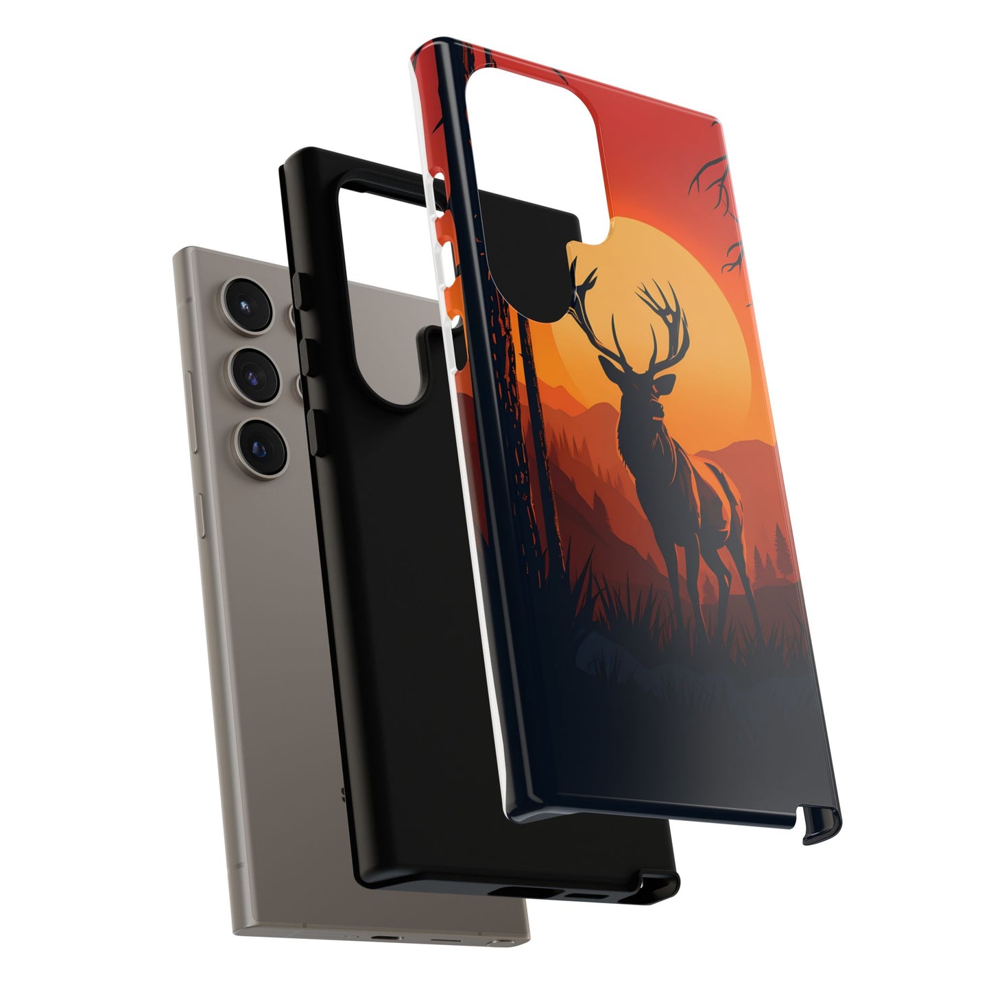 Wildlife Phone Case - Stag and Sunset Design for Nature Lovers