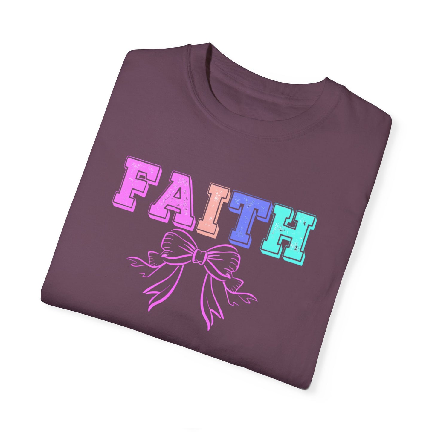 Faith Bow Unisex Garment-Dyed T-Shirt