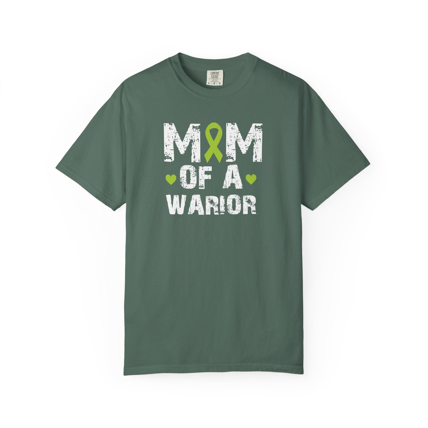 Mom of a Warrior T-Shirt, Garment-Dyed Tee for Support, Awareness Gift, Fight Against Cancer, Mother's Day Apparel