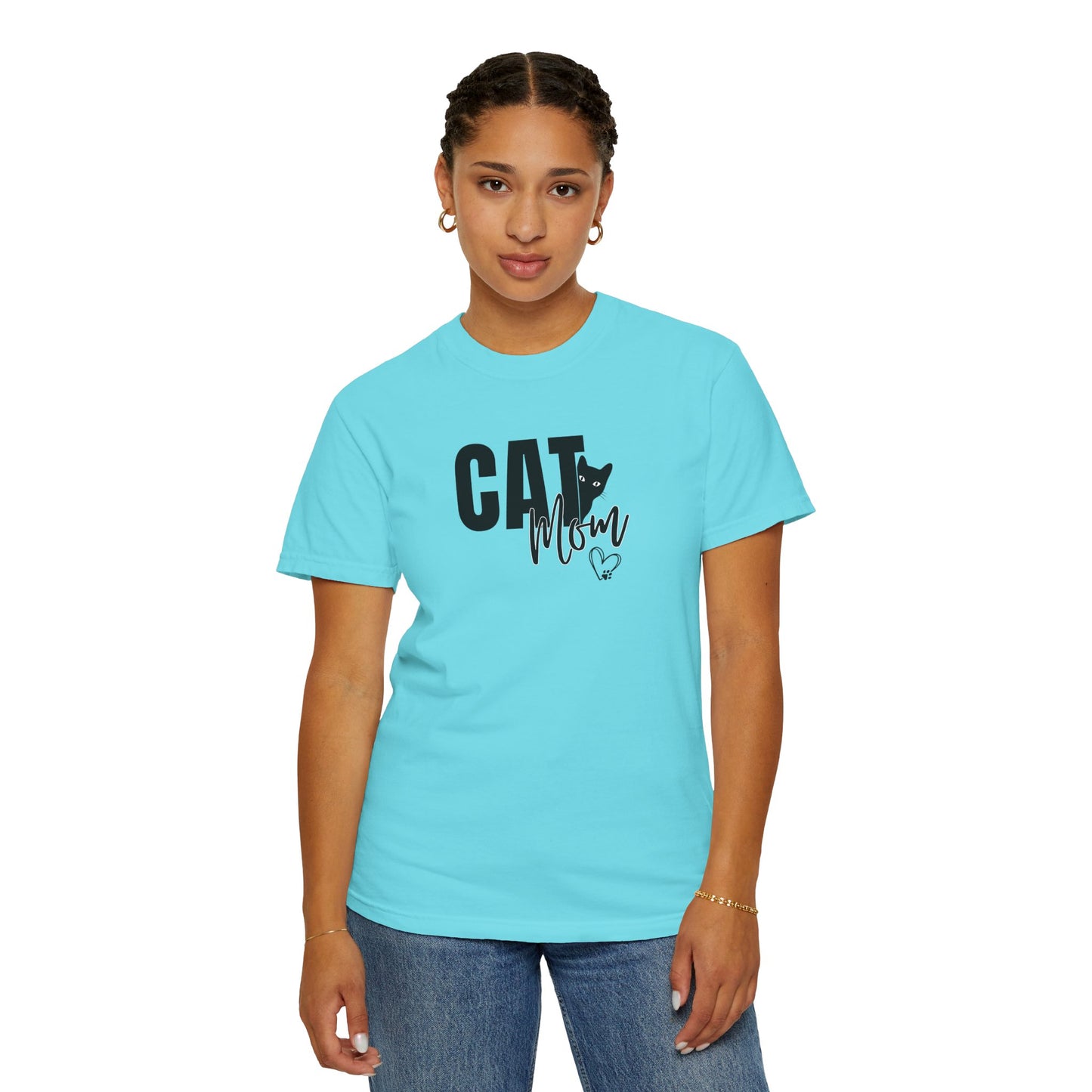 Cat Mom Unisex Garment-Dyed T-Shirt – Perfect Gift for Cat Lovers