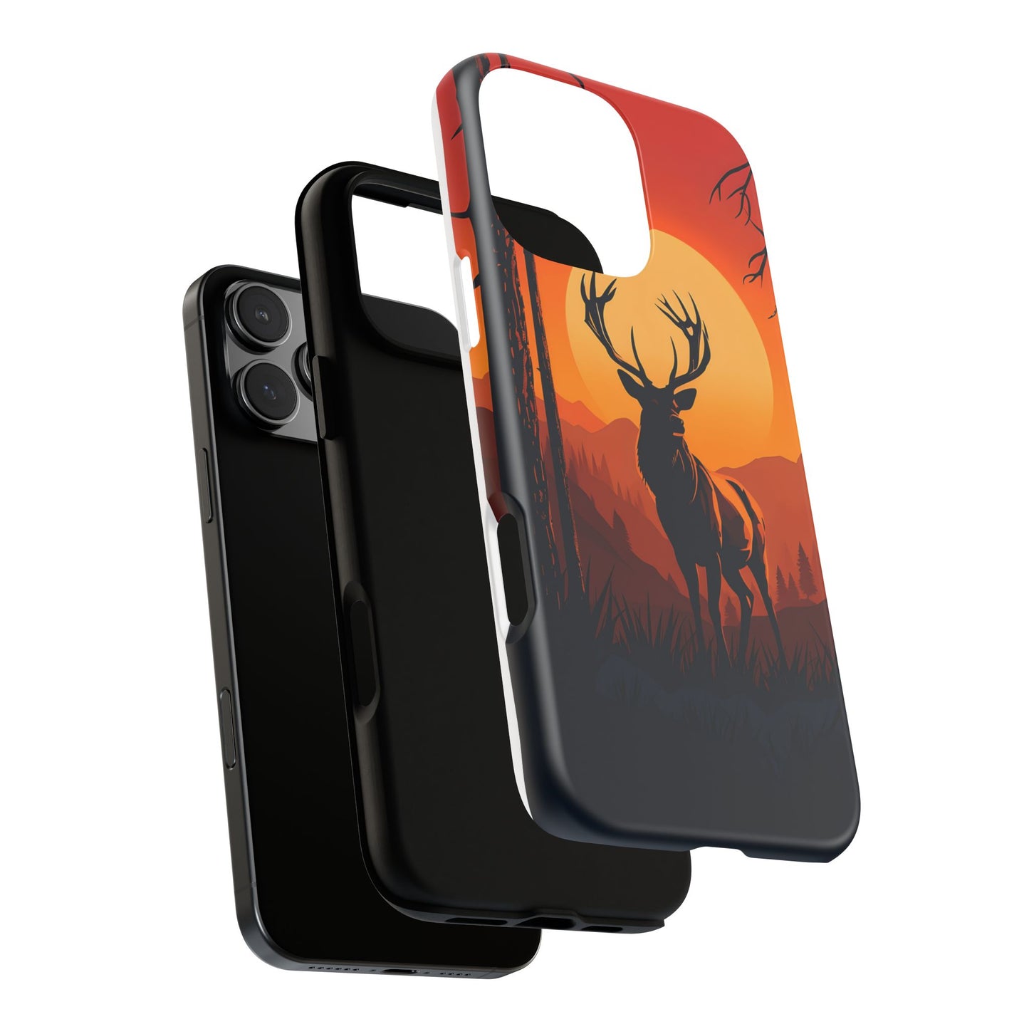 Wildlife Phone Case - Stag and Sunset Design for Nature Lovers