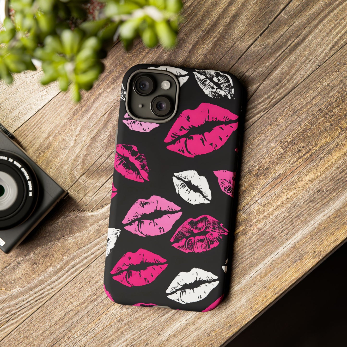 Lips Print iPhone Case - Stylish Tough Phone Cover