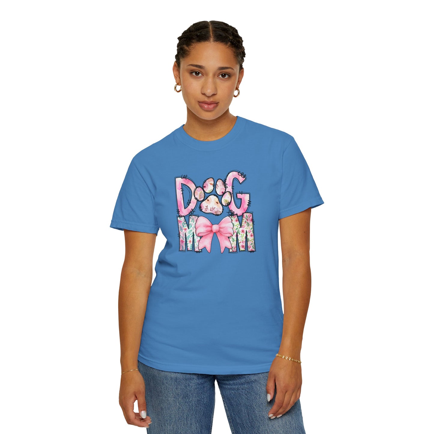 Cute Dog Mom T-Shirt | Garment-Dyed Unisex Tee for Dog Lovers