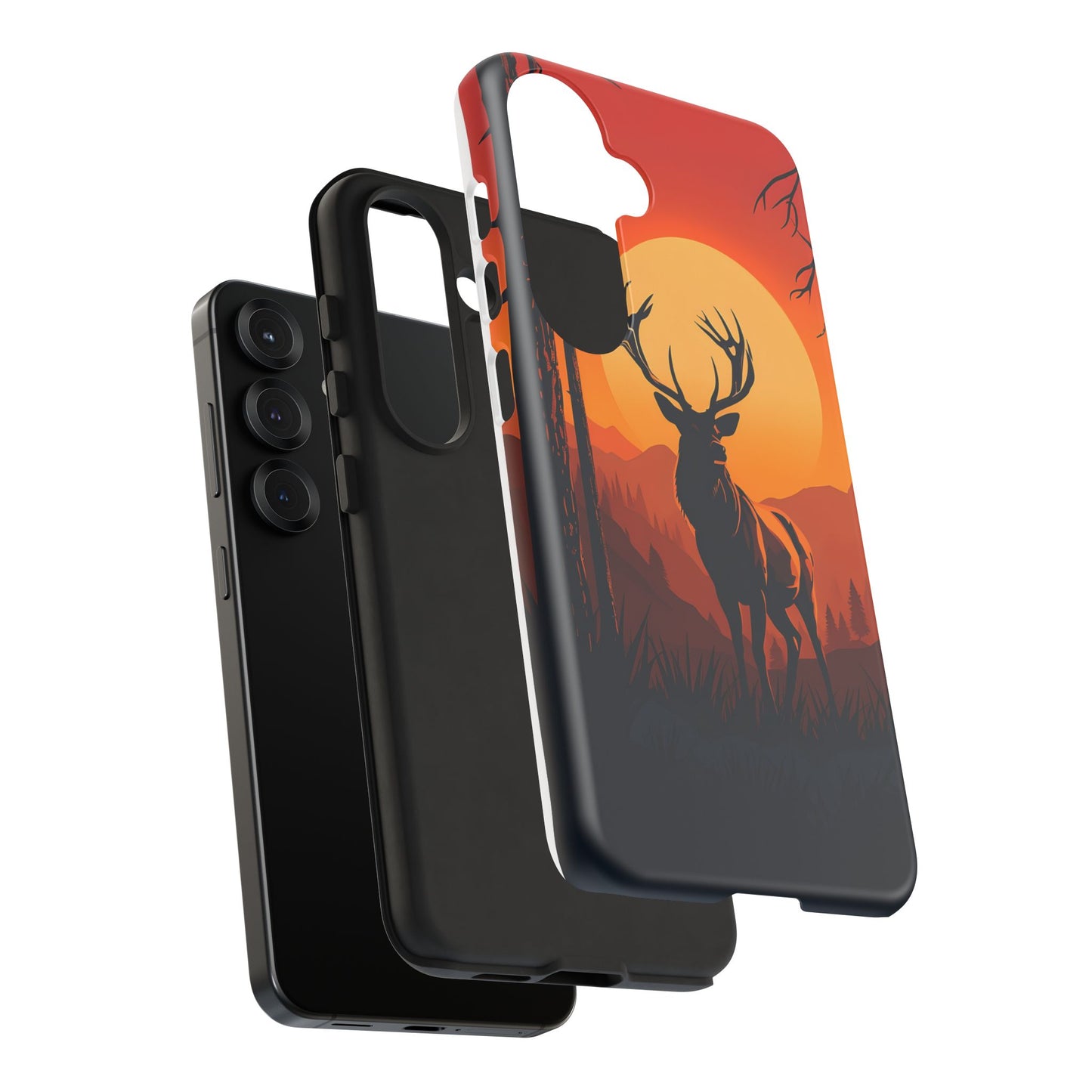 Wildlife Phone Case - Stag and Sunset Design for Nature Lovers