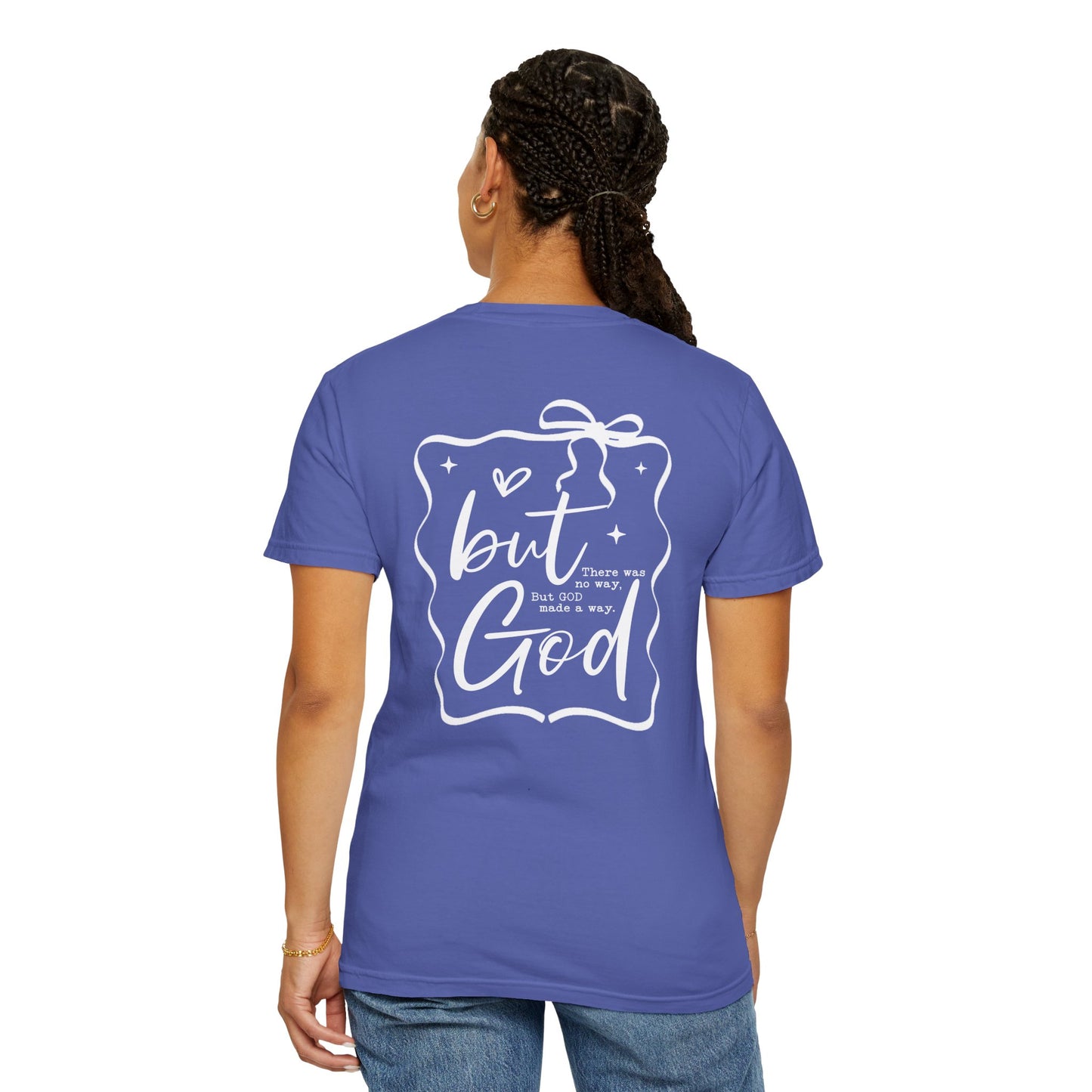 Inspirational T-Shirt with Bow Design – "But God"