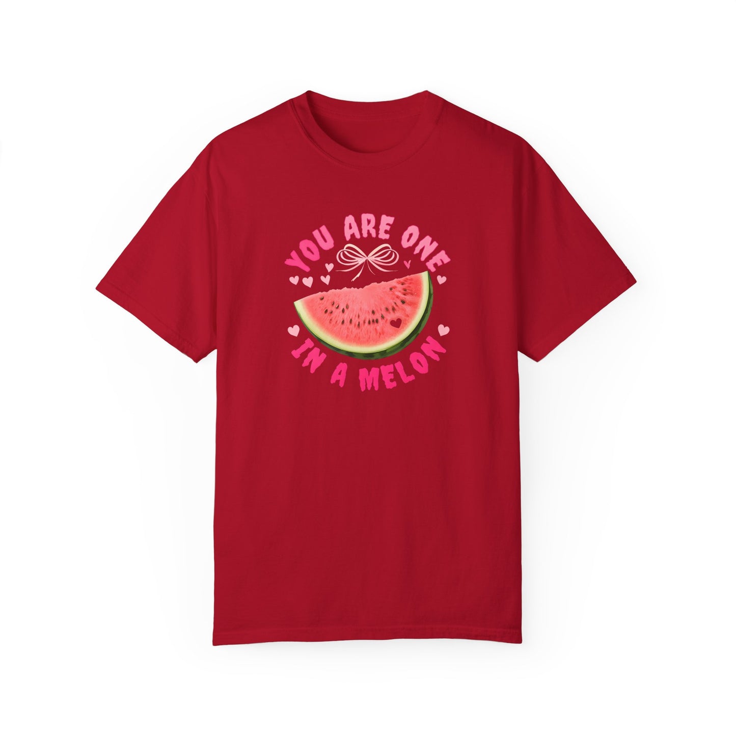 You Are One in a Melon Unisex Garment-Dyed T-Shirt - Fun Summer Tee for Fruit Lovers
