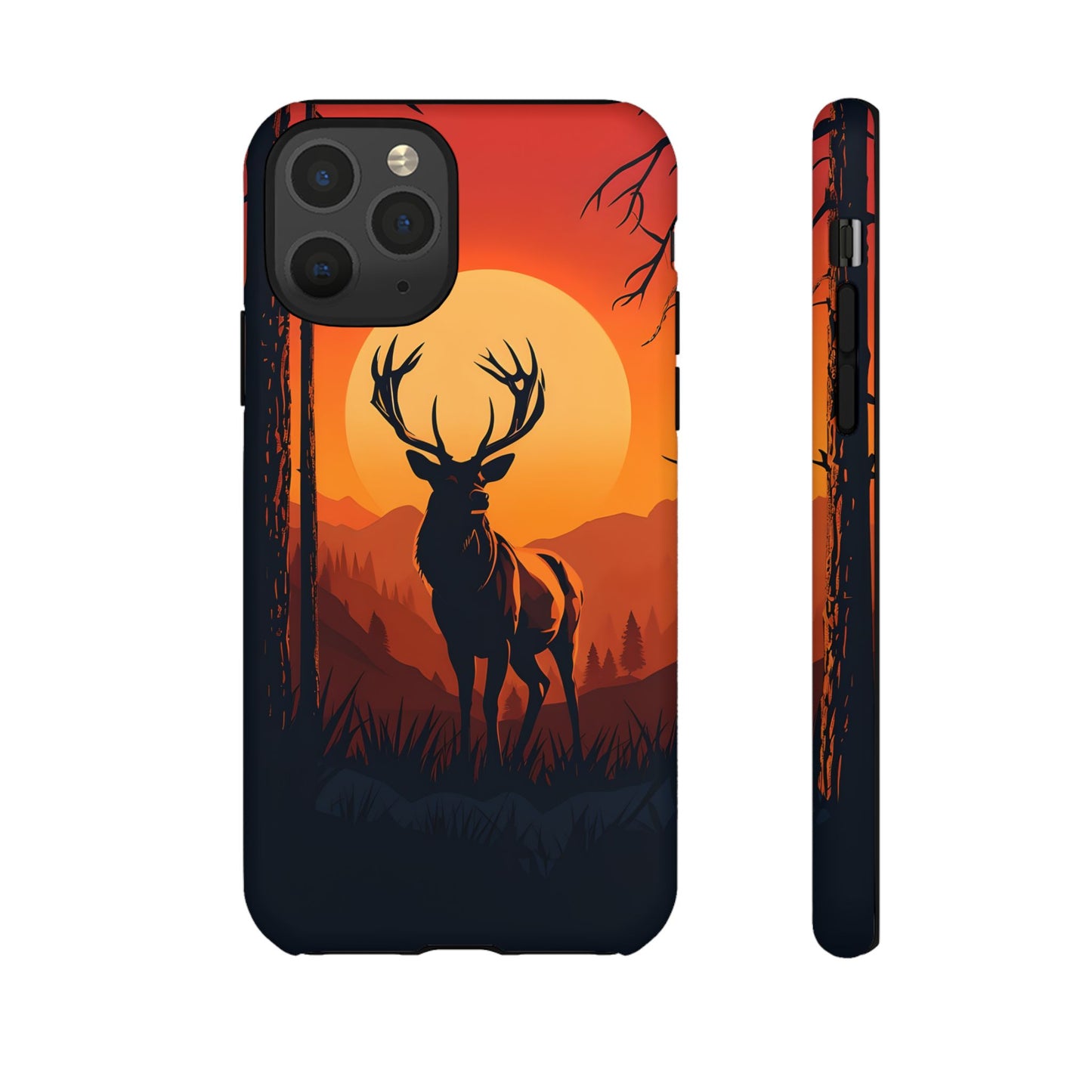Wildlife Phone Case - Stag and Sunset Design for Nature Lovers