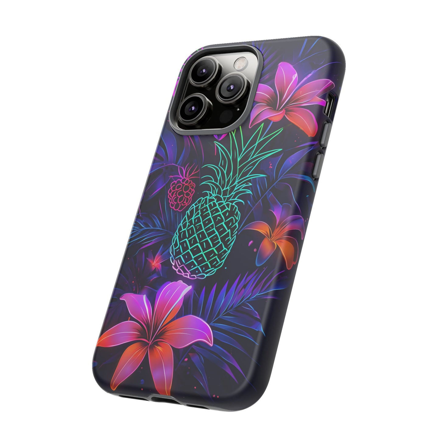 Tough Cases - Tropical Neon Floral iPhone Case
