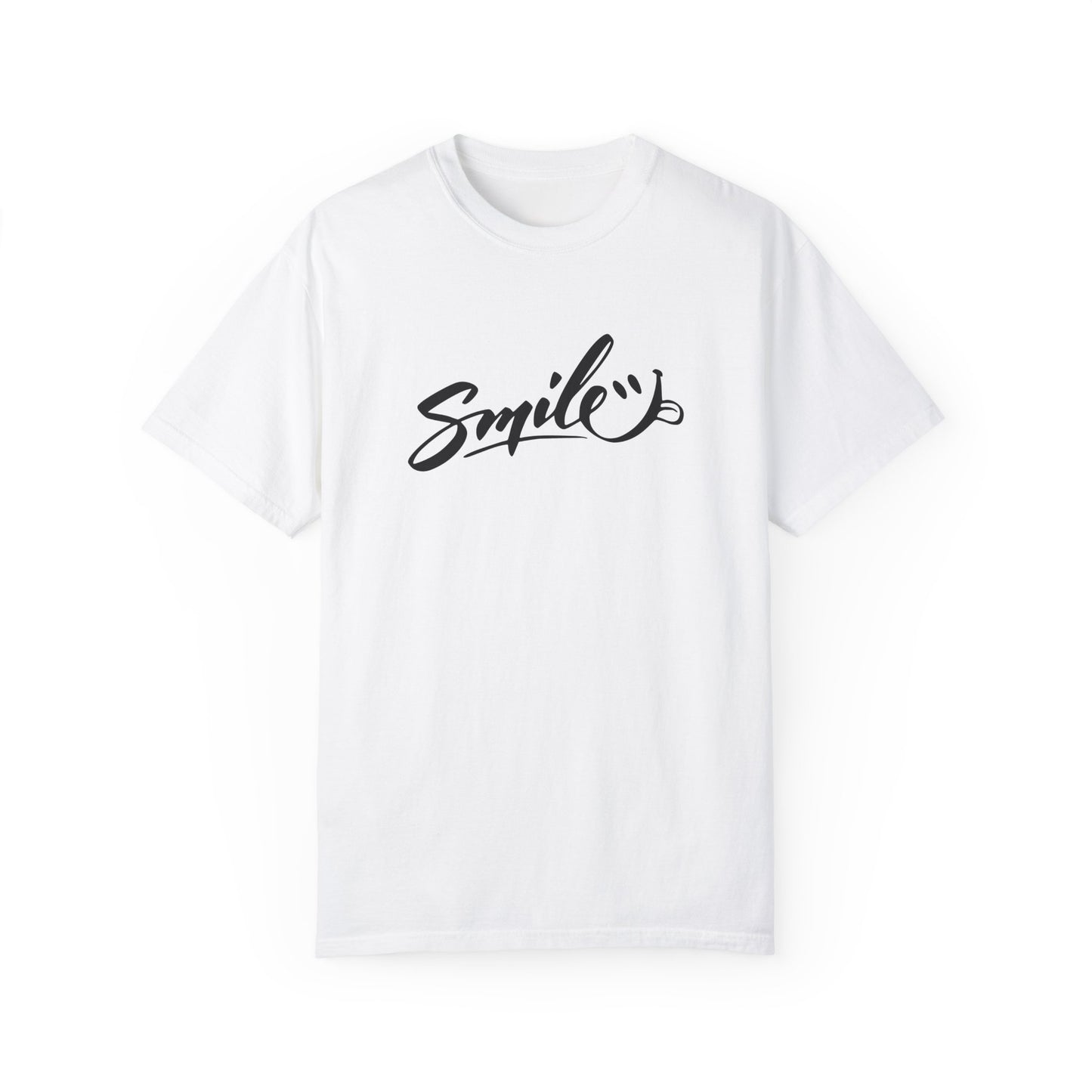 Unisex Smile T-Shirt | Garment-Dyed Cotton Tee for Everyday Joy
