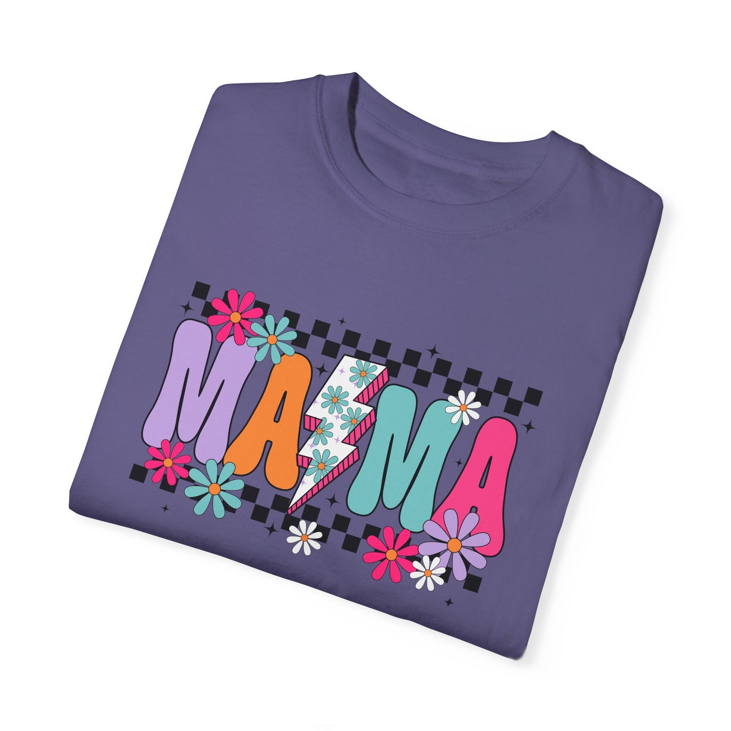 Colorful Mama Graphic T-Shirt for Moms - Unisex Garment-Dyed Tee