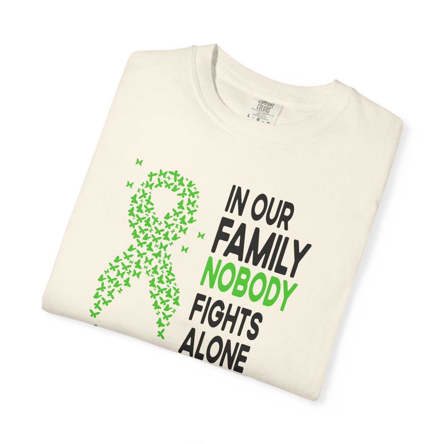 Lymphoma Awareness T-Shirt, Family Support Tee, Garment-Dyed Shirt, Cancer Awareness Apparel, Gift for Caregivers, 5K Event Shirt