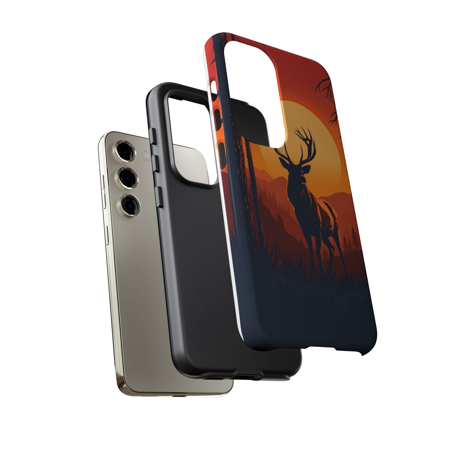 Wildlife Phone Case - Stag and Sunset Design for Nature Lovers