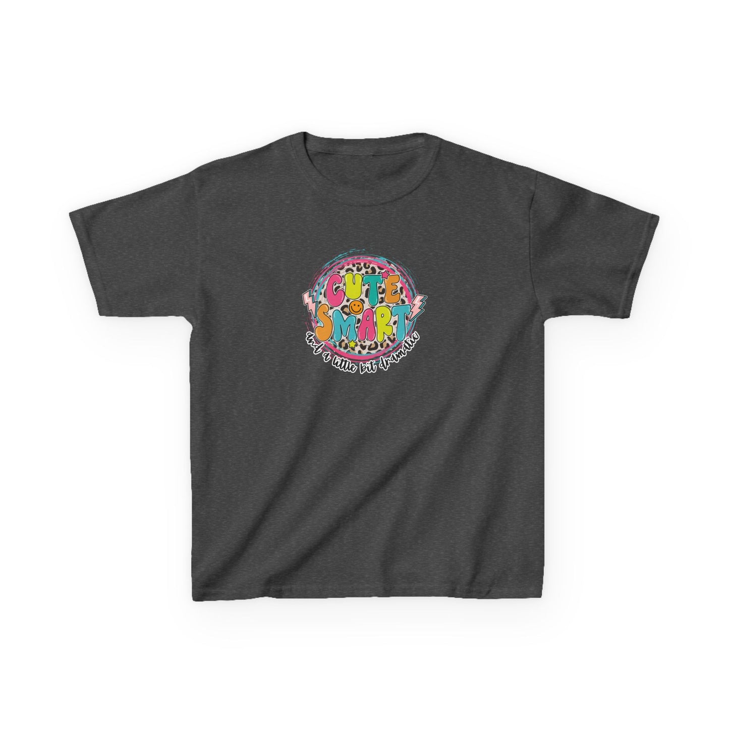 Cute & Smart Kids Heavy Cotton Tee - Fun Graphic T-Shirt for Children