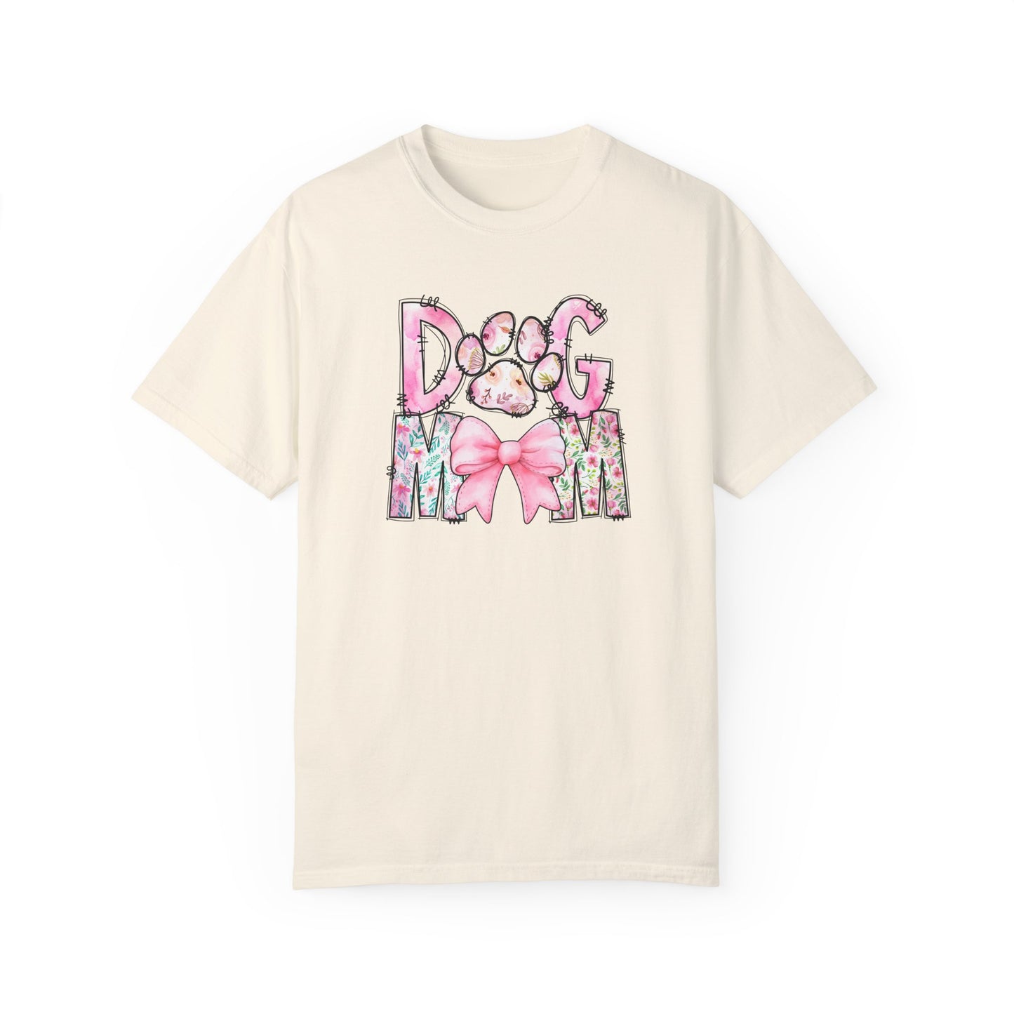 Cute Dog Mom T-Shirt | Garment-Dyed Unisex Tee for Dog Lovers