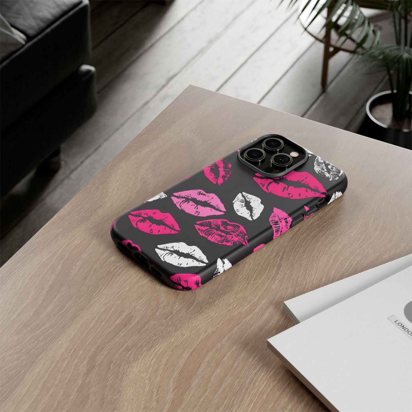Lips Print iPhone Case - Stylish Tough Phone Cover
