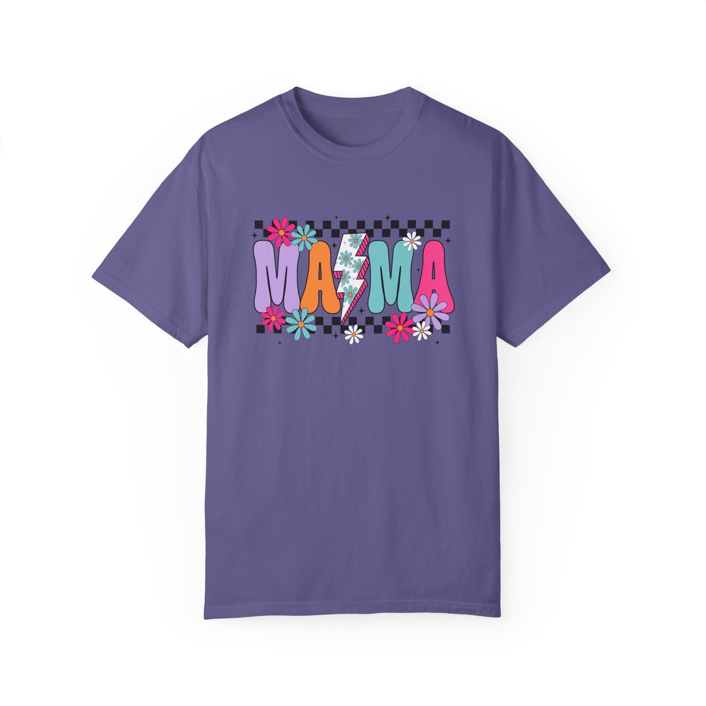 Colorful Mama Graphic T-Shirt for Moms - Unisex Garment-Dyed Tee