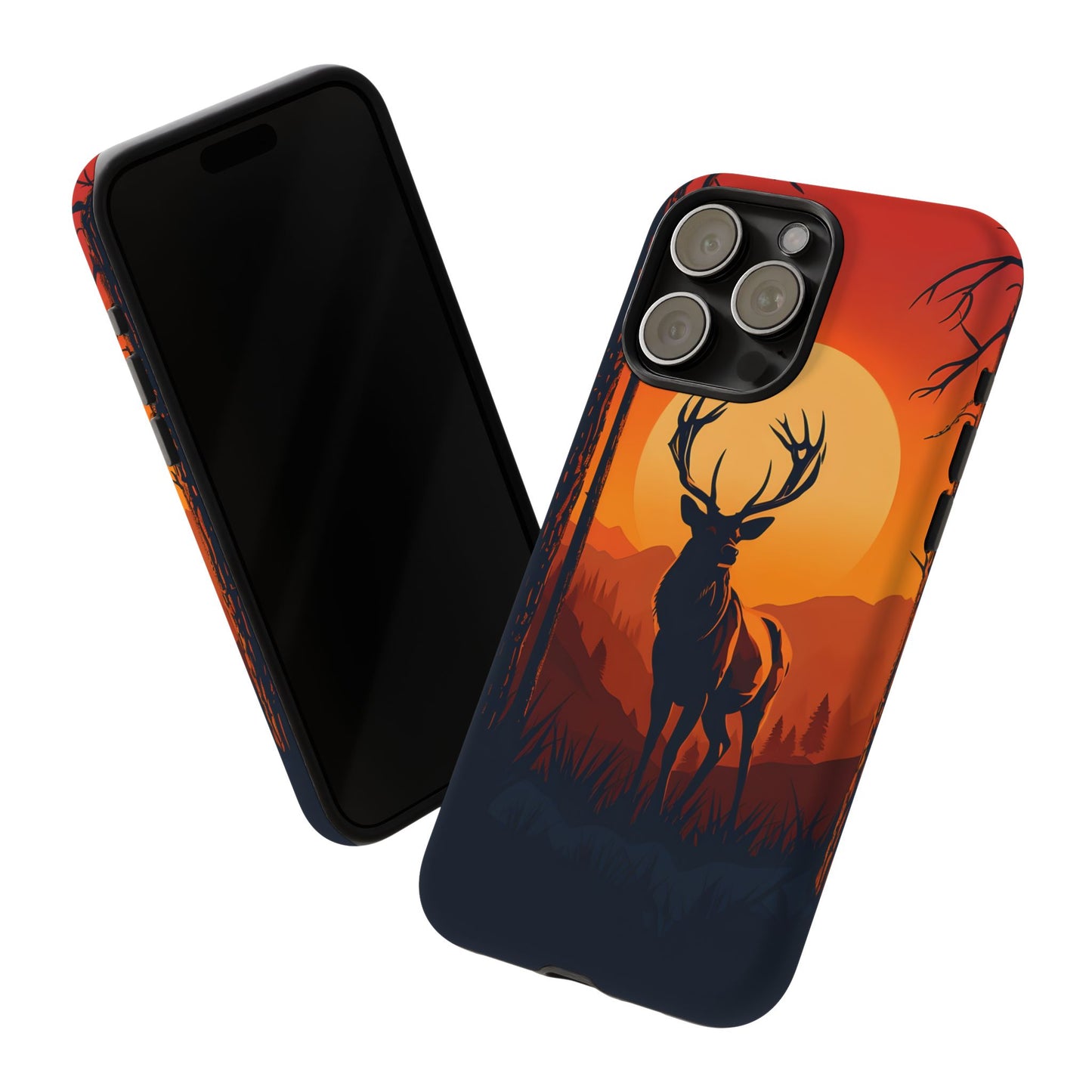 Wildlife Phone Case - Stag and Sunset Design for Nature Lovers