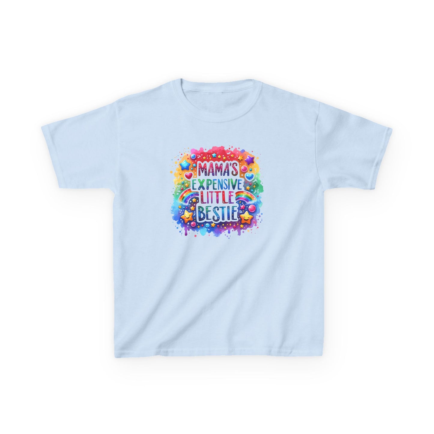 Mama's Expensive Little Bestie Kids Tee – Colorful Fun Cotton T-Shirt