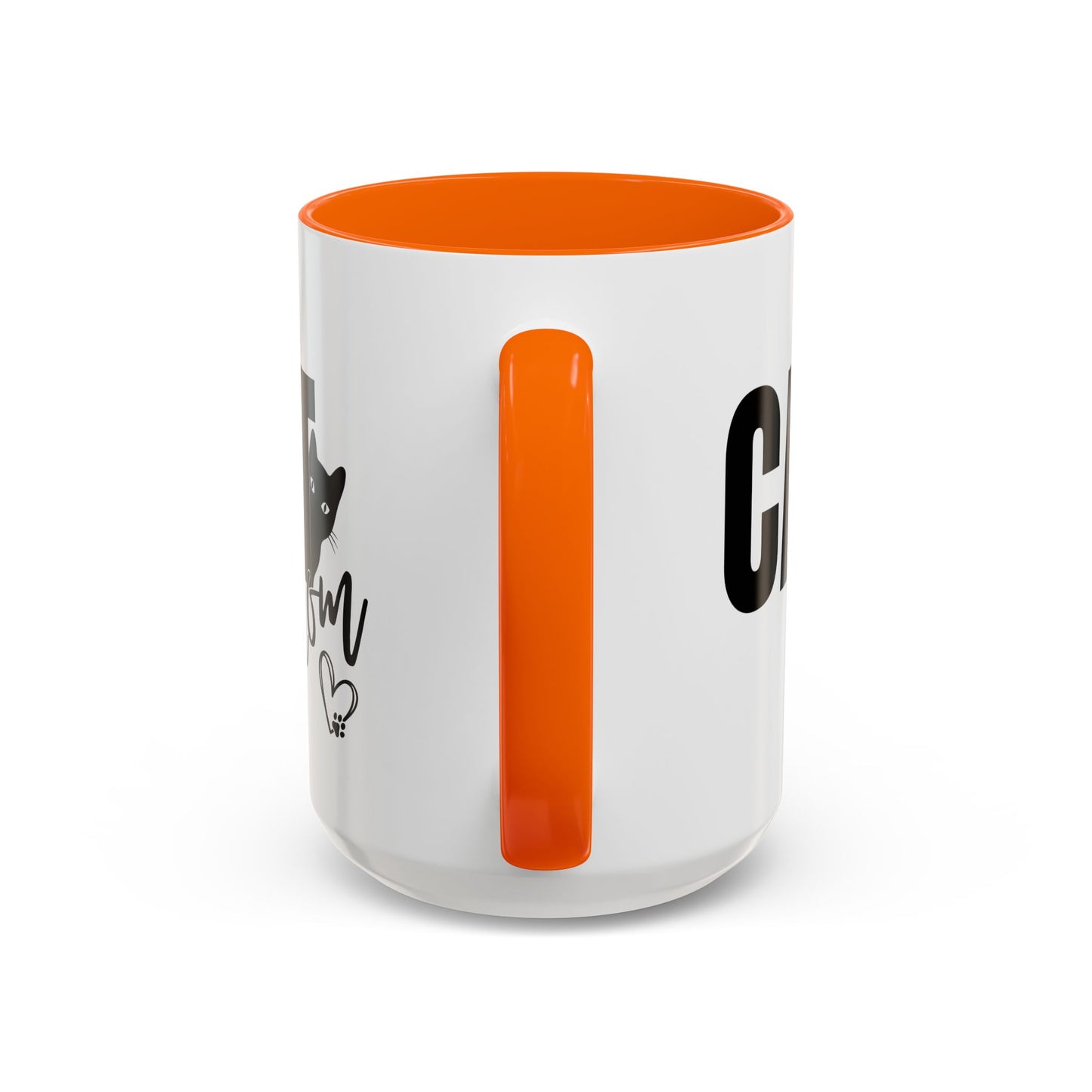 Cat Mom Accent 15oz Coffee Mug – Perfect Gift for Cat Lovers