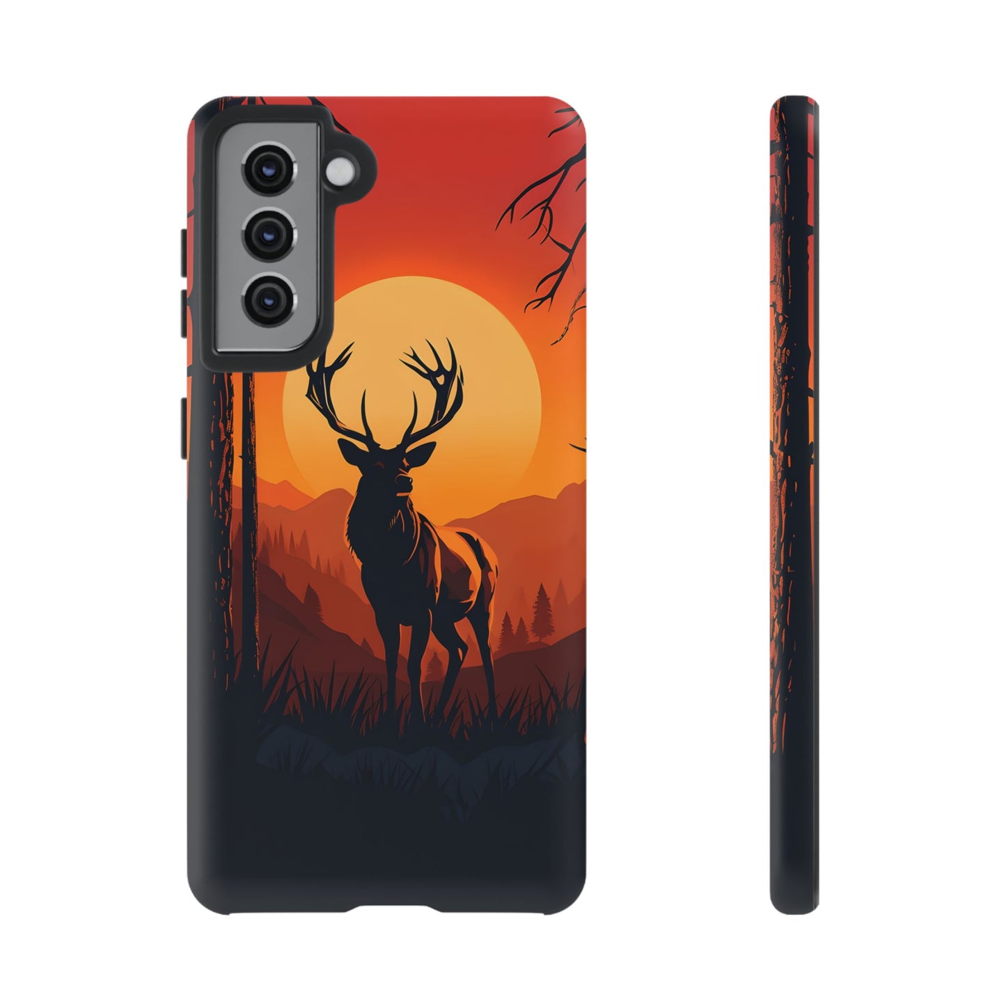 Wildlife Phone Case - Stag and Sunset Design for Nature Lovers
