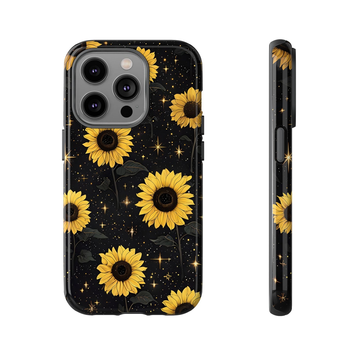 Sunflower Galaxy Tough Case - Durable Phone Cover with Floral Design