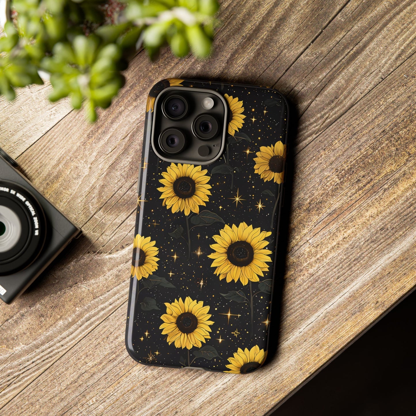 Sunflower Galaxy Tough Case - Durable Phone Cover with Floral Design