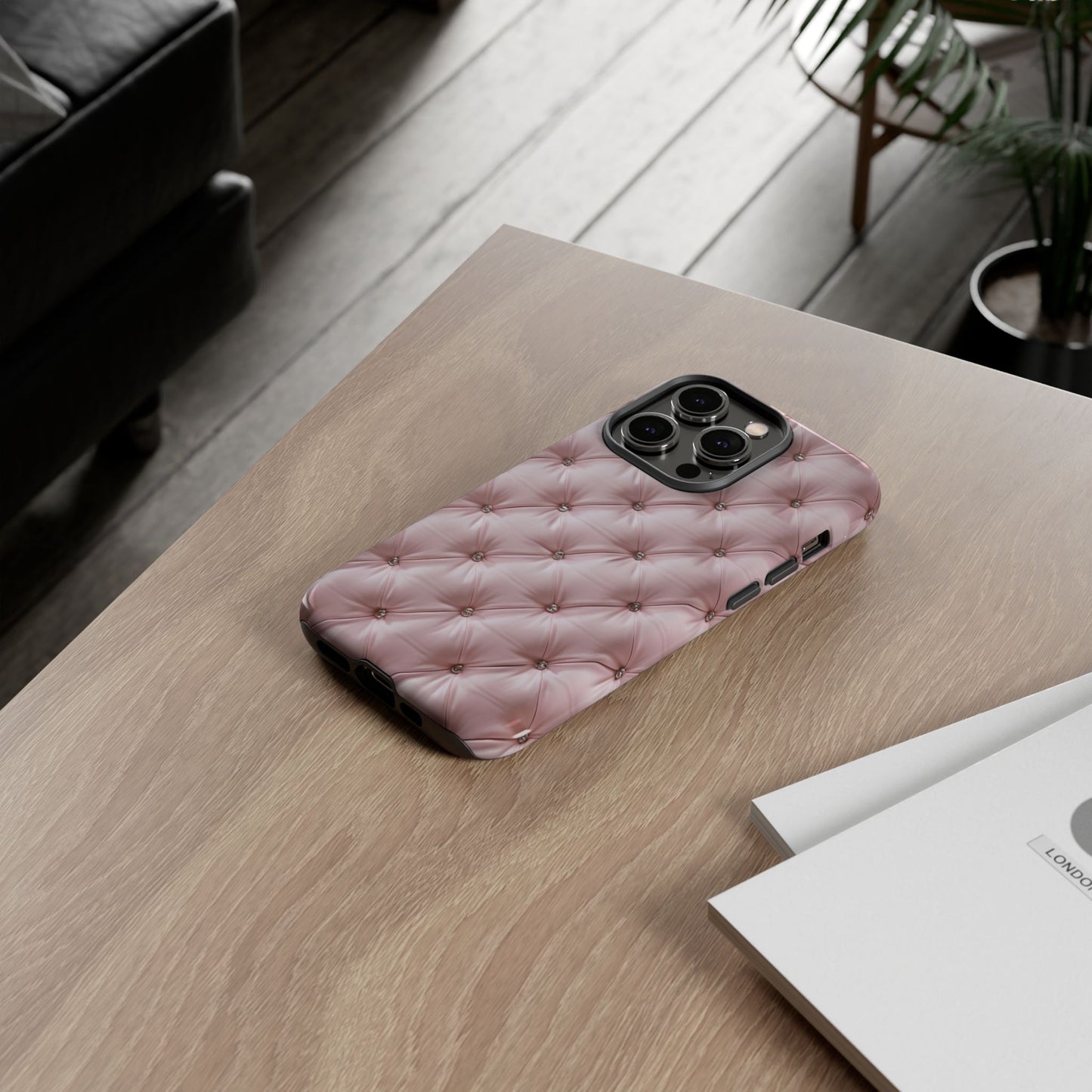Luxury Pink Quilted Phone Case - Tough Cases for Stylish Protection