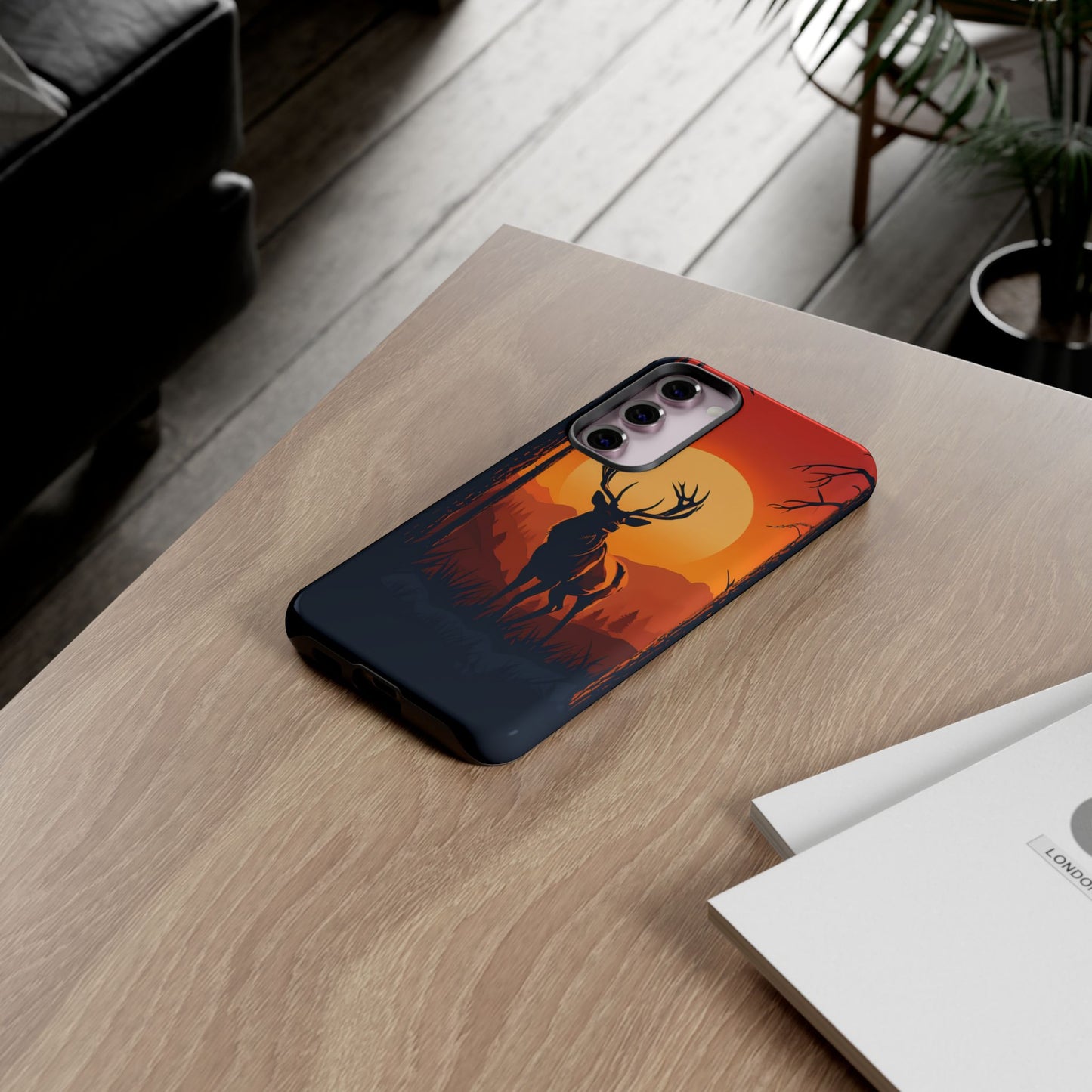 Wildlife Phone Case - Stag and Sunset Design for Nature Lovers