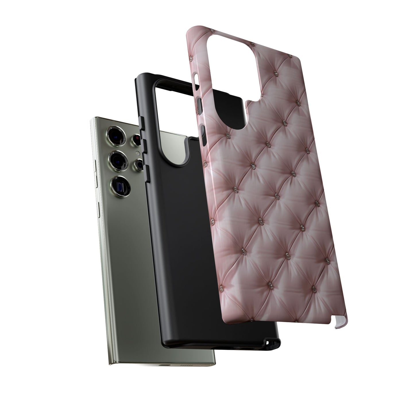 Luxury Pink Quilted Phone Case - Tough Cases for Stylish Protection