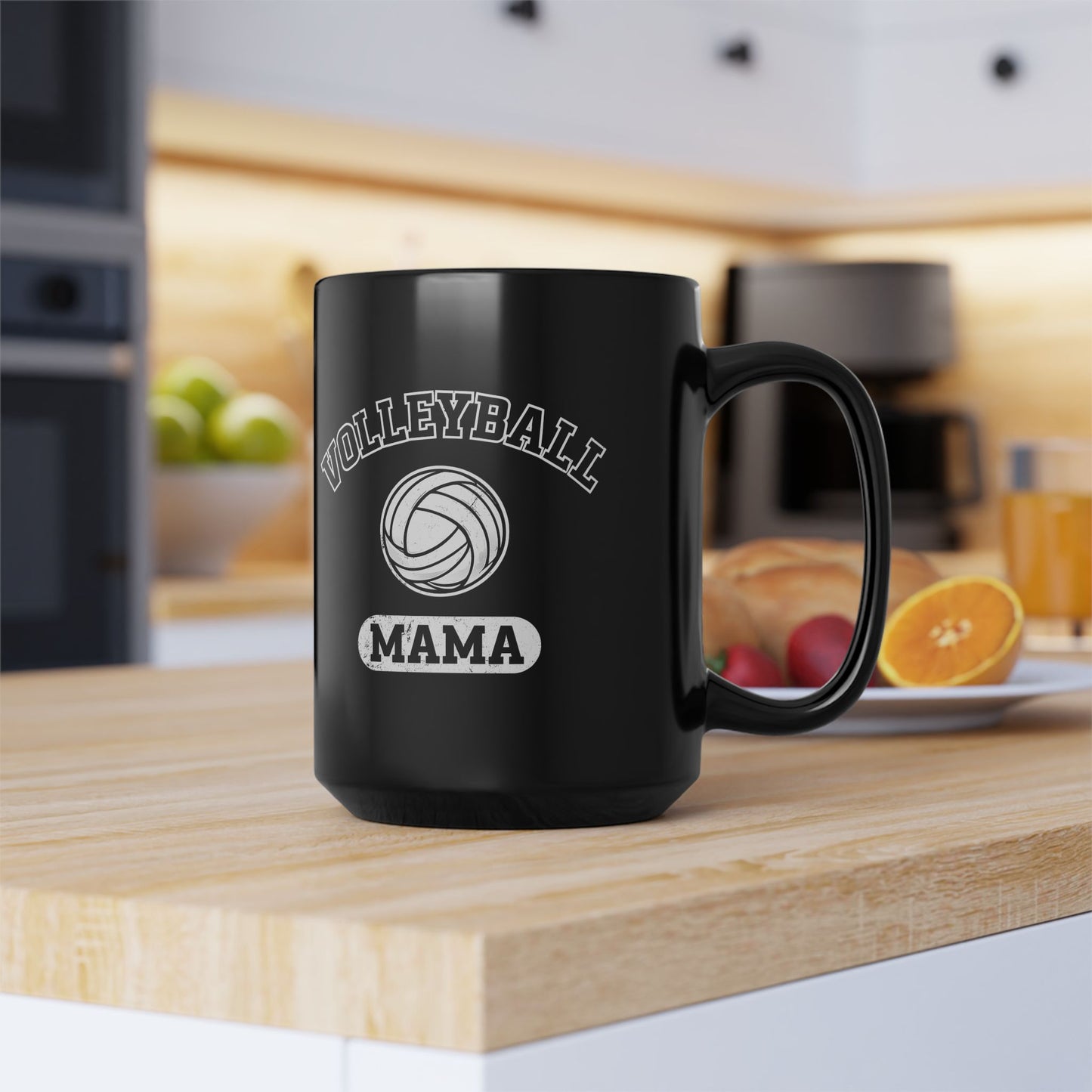 Volleyball Mama Black Mug - Perfect Gift for Volleyball Moms