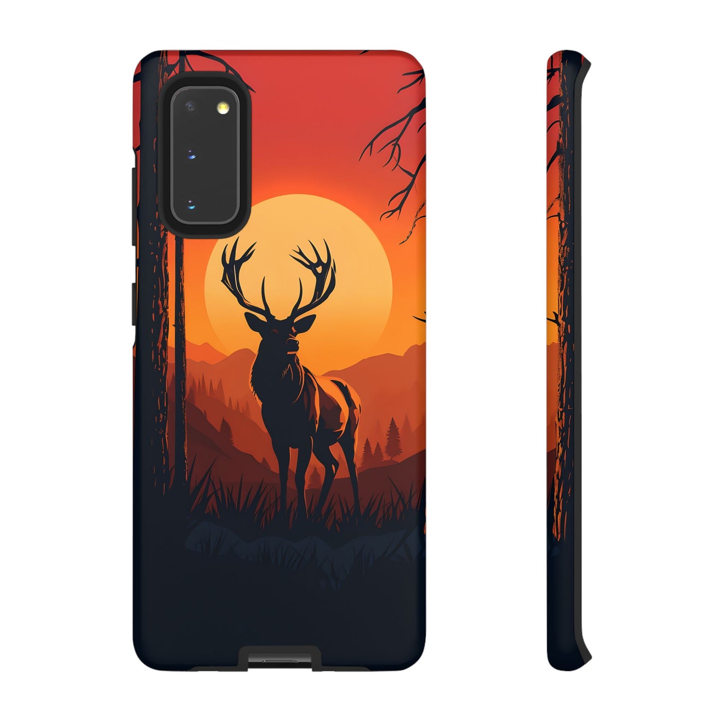 Wildlife Phone Case - Stag and Sunset Design for Nature Lovers