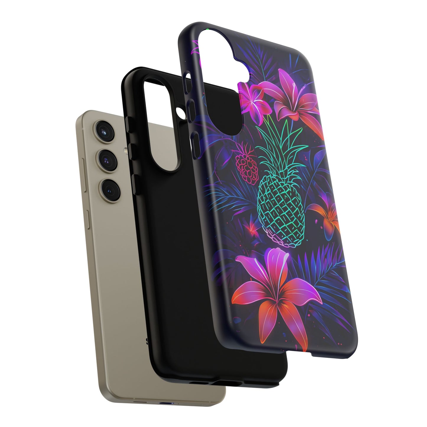Tough Cases - Tropical Neon Floral iPhone Case
