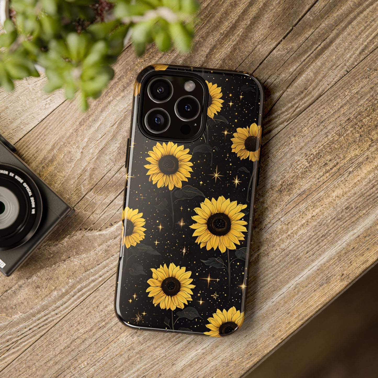 Sunflower Galaxy Tough Case - Durable Phone Cover with Floral Design