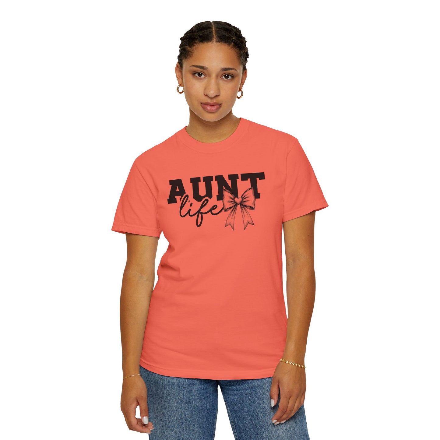AUNT Life Garment-Dyed T-Shirt - Perfect Gift for Aunts