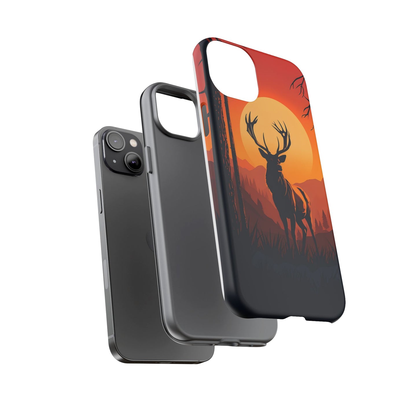 Wildlife Phone Case - Stag and Sunset Design for Nature Lovers