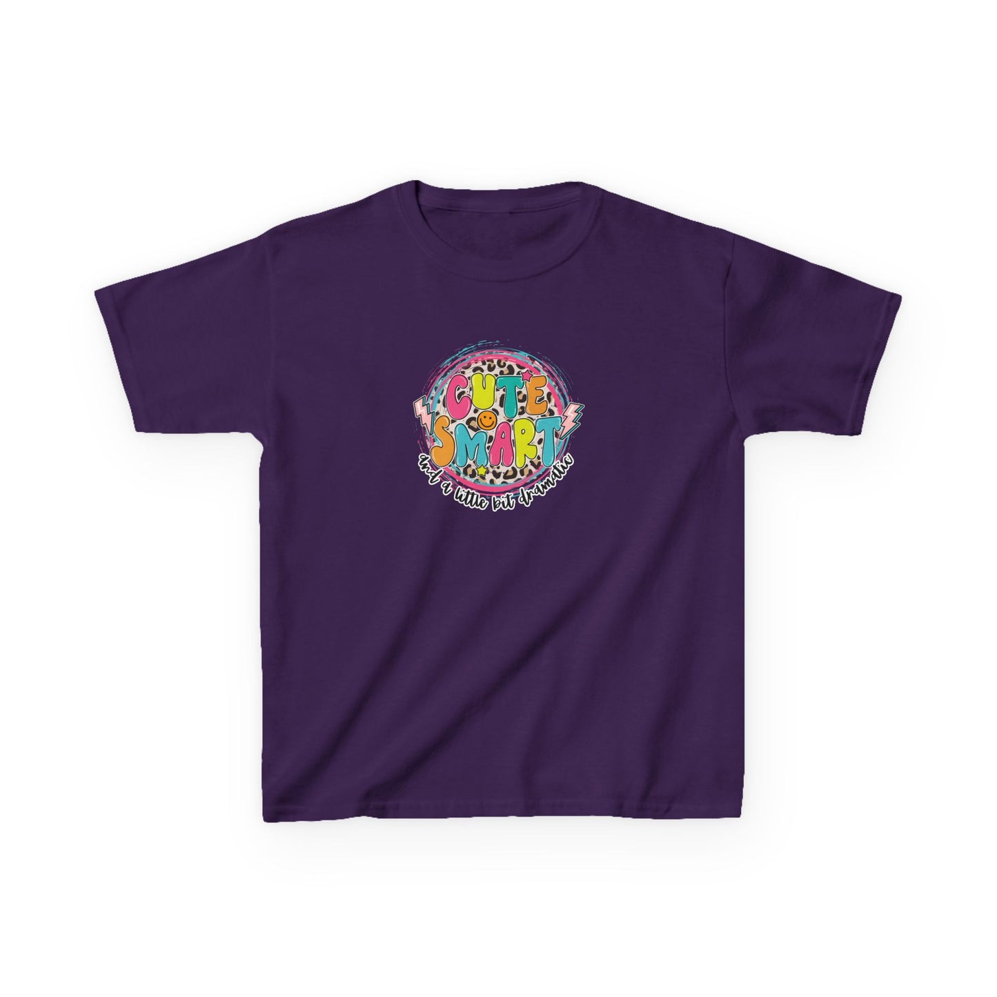 Cute & Smart Kids Heavy Cotton Tee - Fun Graphic T-Shirt for Children